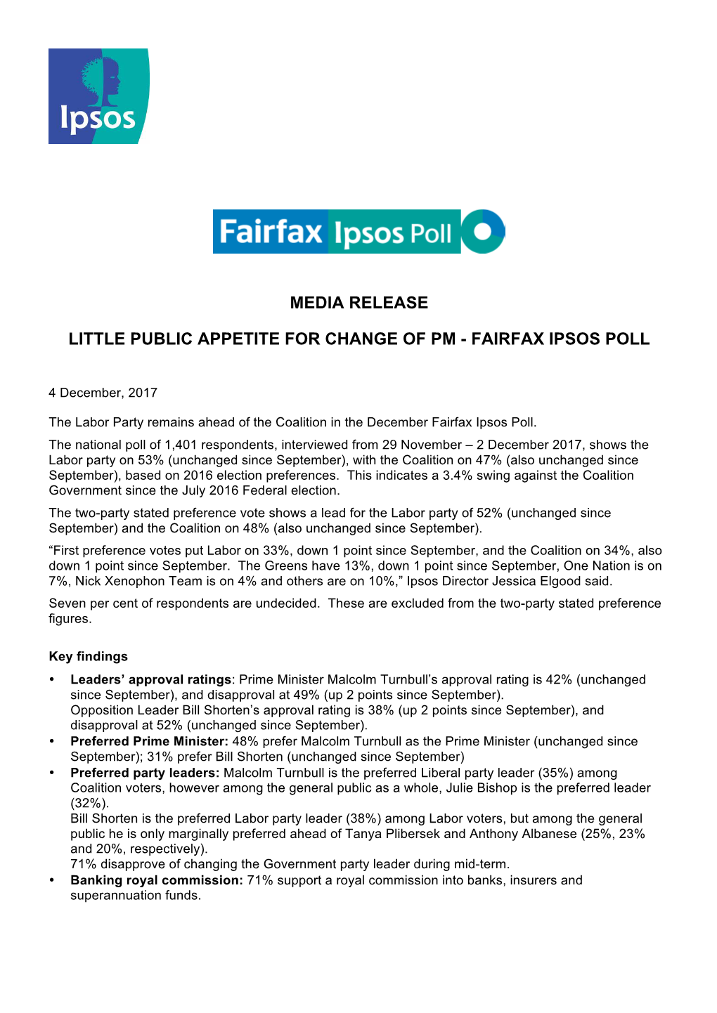 Fairfax Ipsos Poll