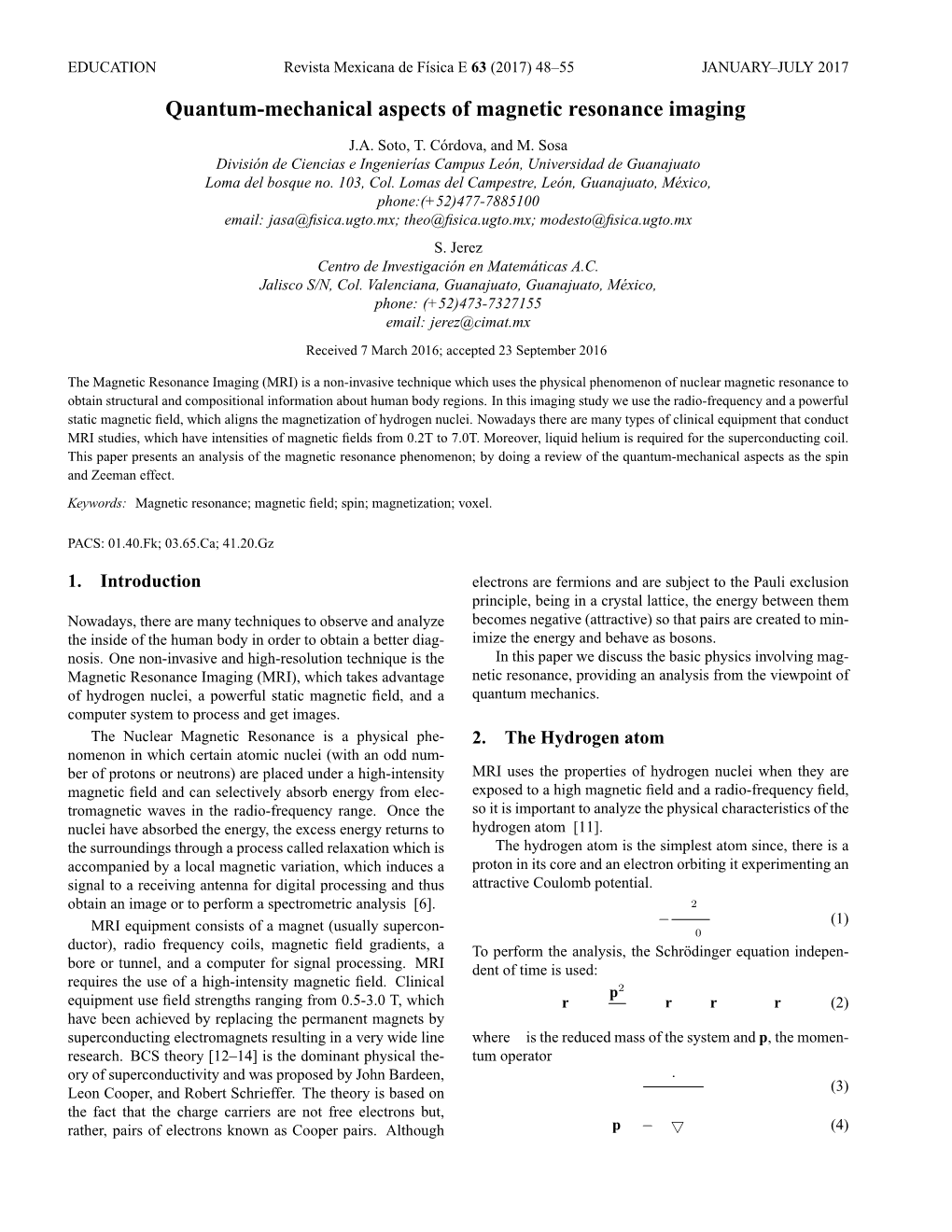 Quantum-Mechanical Aspects of Magnetic Resonance Imaging