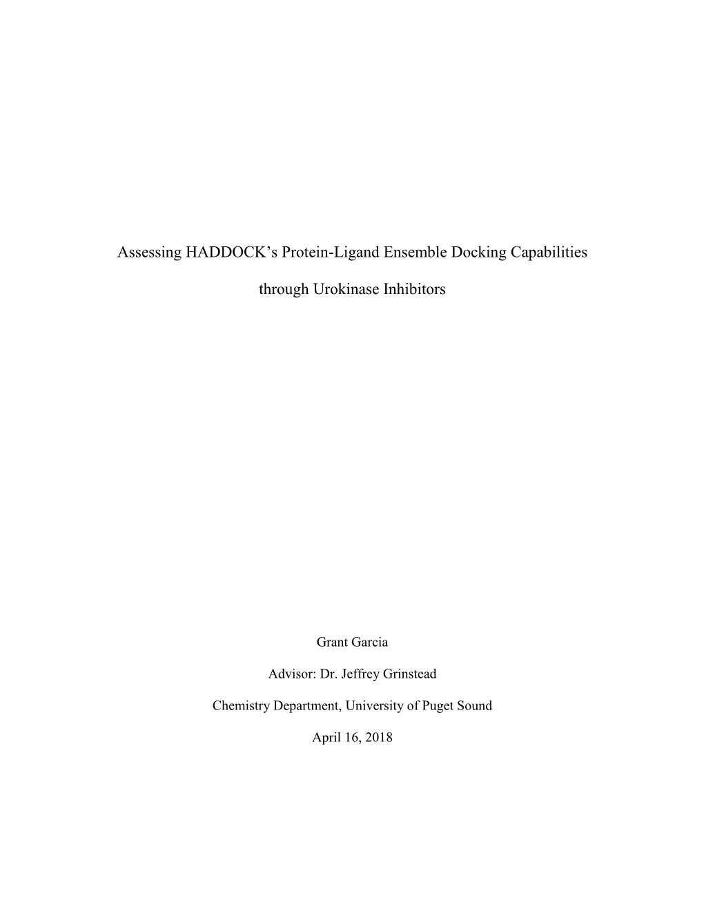 Assessing HADDOCK's Protein-Ligand Ensemble Docking Capabilities Through Urokinase Inhibitors