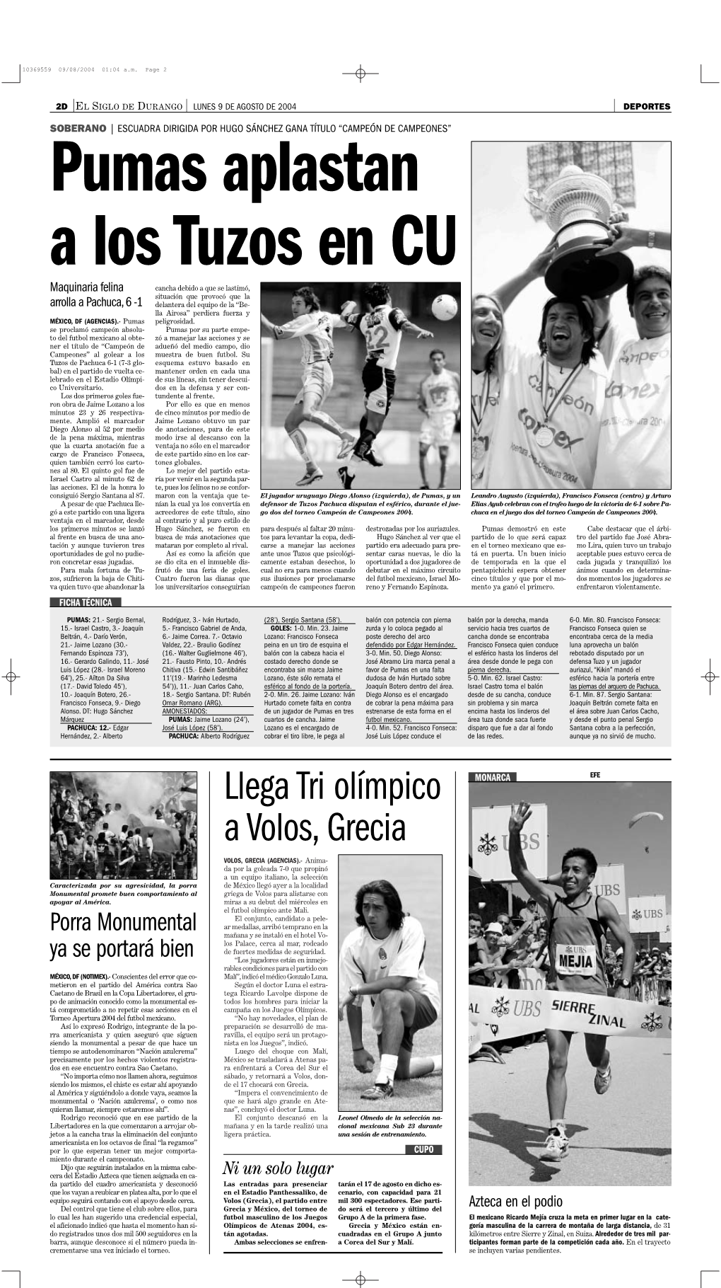 Llega Tri Olímpico a Volos, Grecia