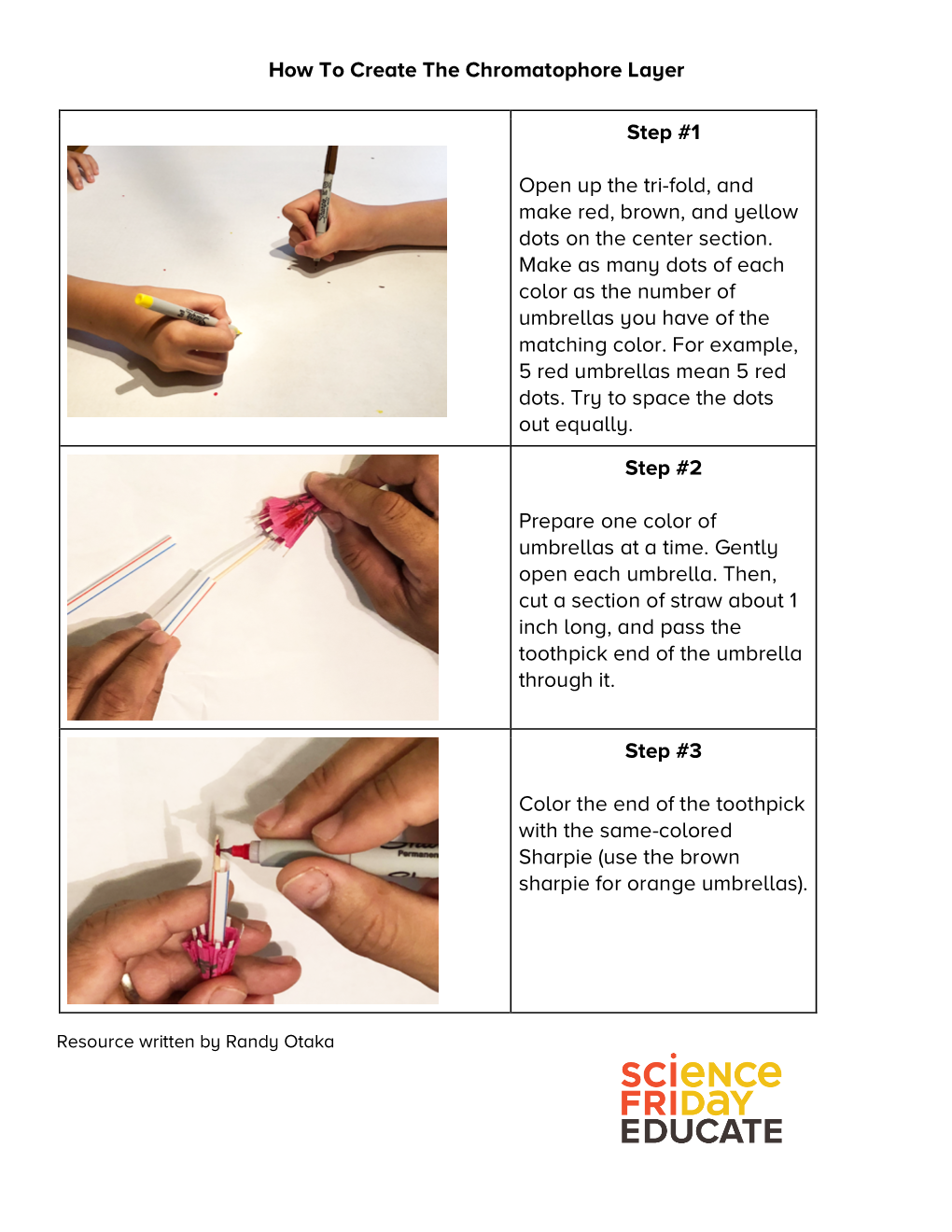 How to Create the Chromatophore Layer Step #1 Open up the Tri-Fold