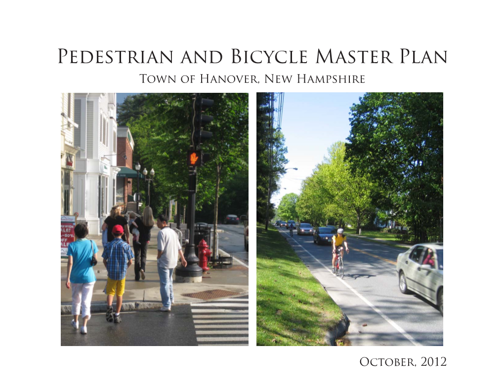 Pedestrian and Bicycle Master Plan Town of Hanover, New Hampshire