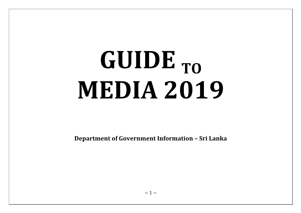 Guide to Media 2019