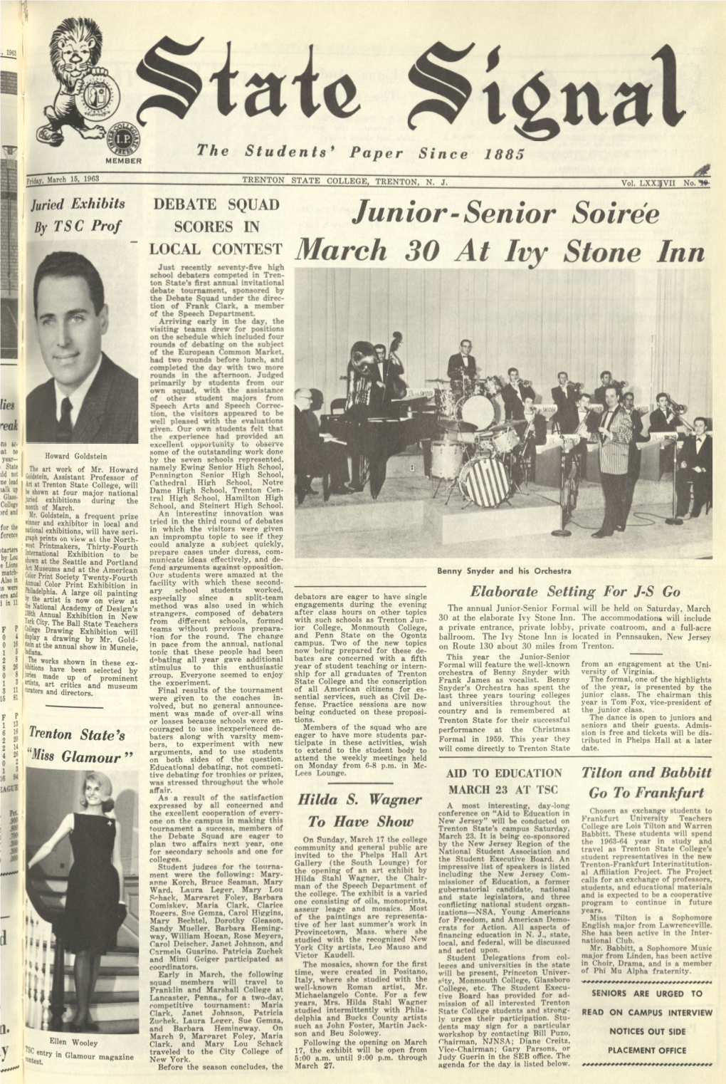 The Signal, Vol. 77, No. 19 (March 15, 1963)