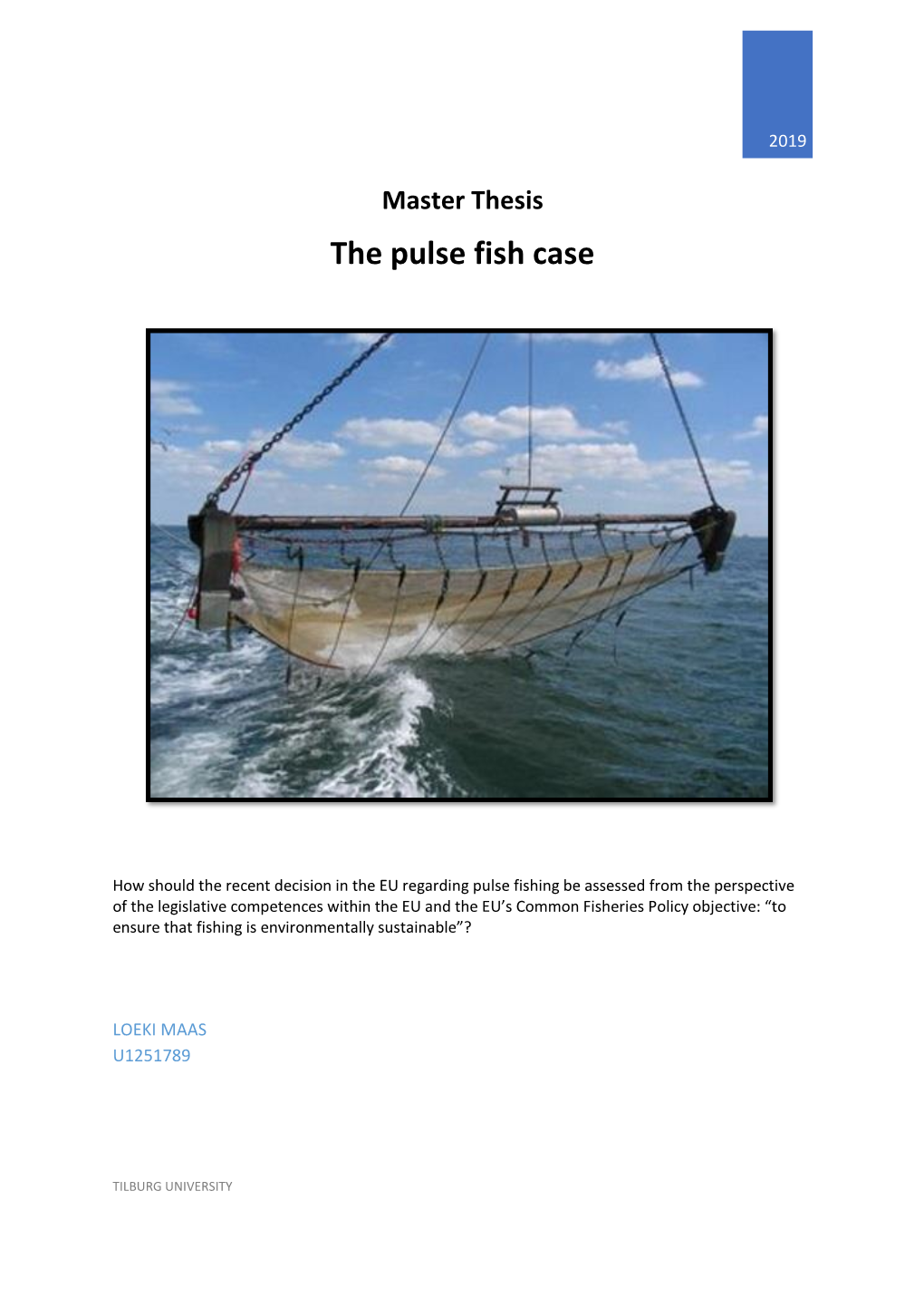 Master Thesis the Pulse Fish Case