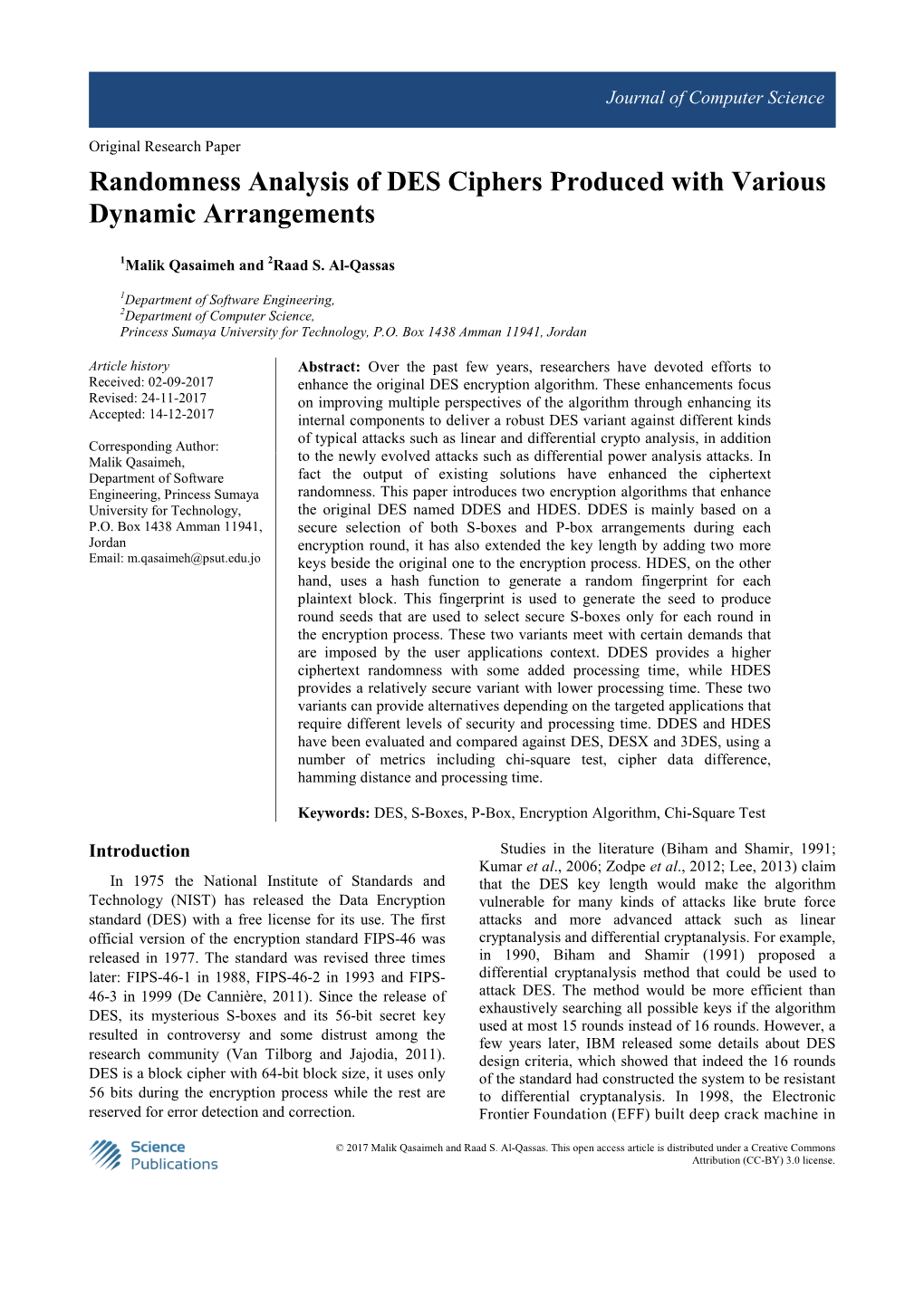 Randomness Analysis of DES Ciphers Produced with Various Dynamic Arrangements