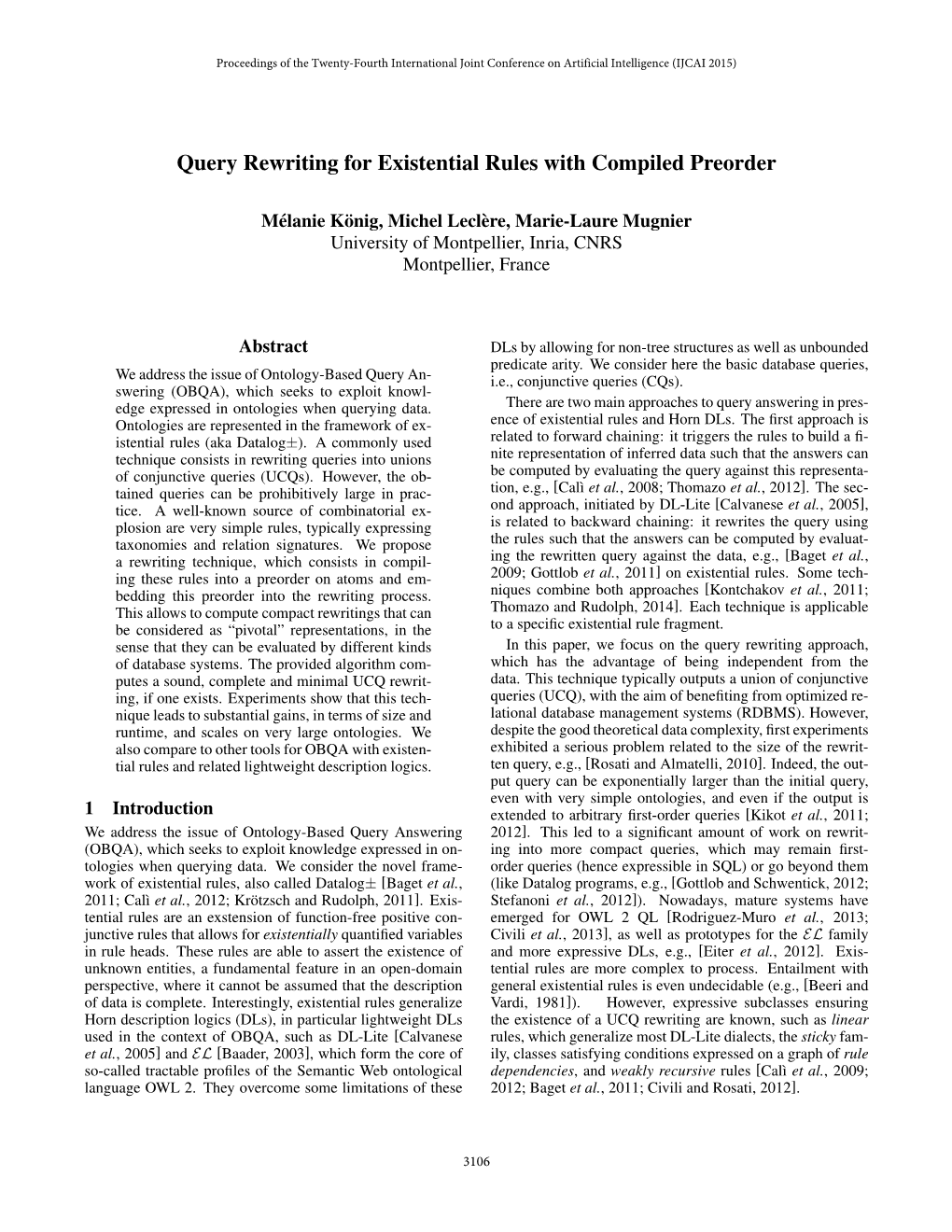 Query Rewriting for Existential Rules with Compiled Preorder