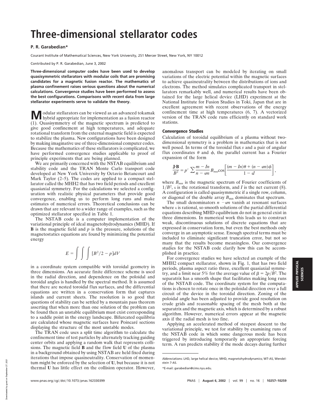 Three-Dimensional Stellarator Codes