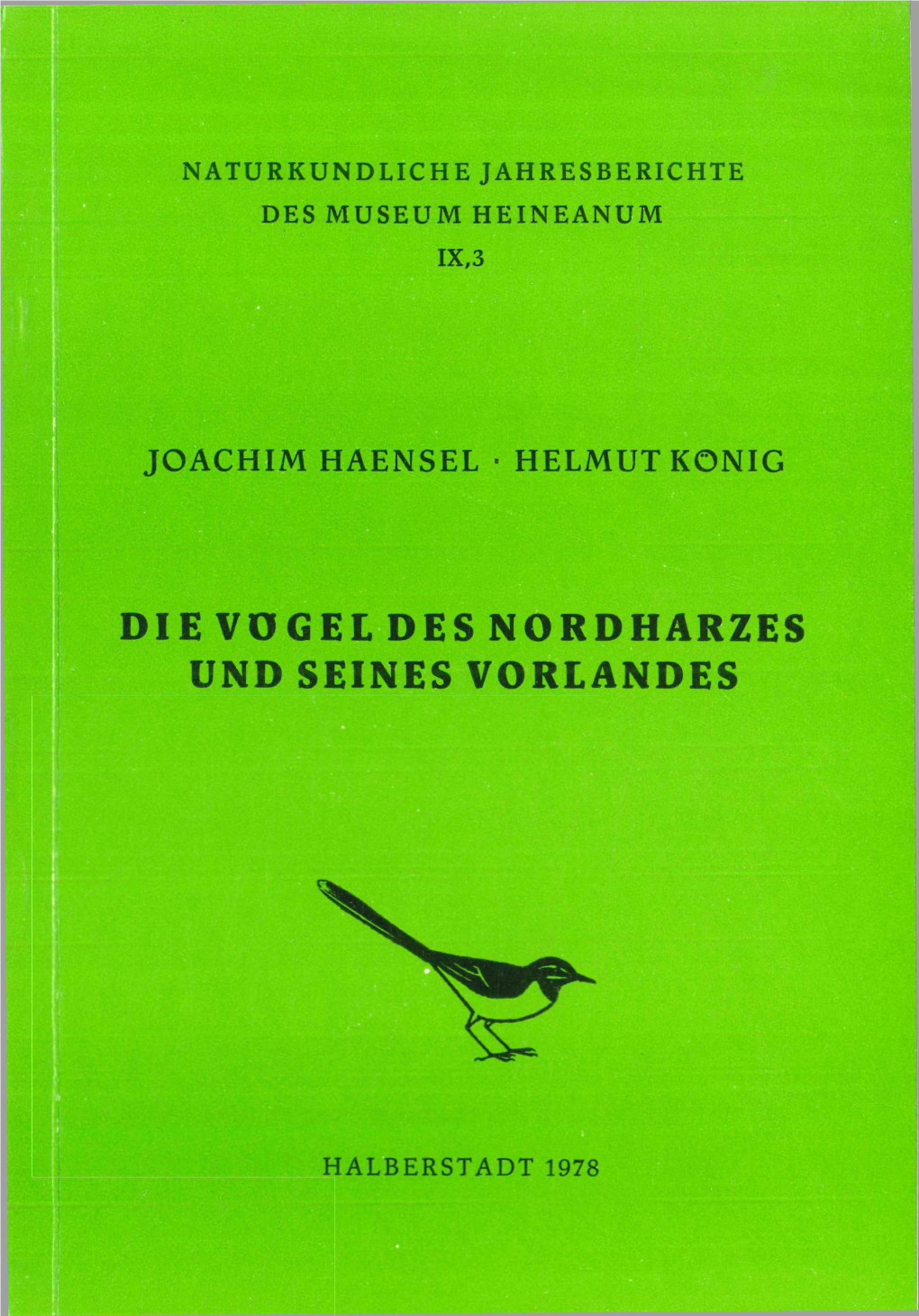 Die Vögel Des Nordharzes Und Seines Vorlandesjoachim