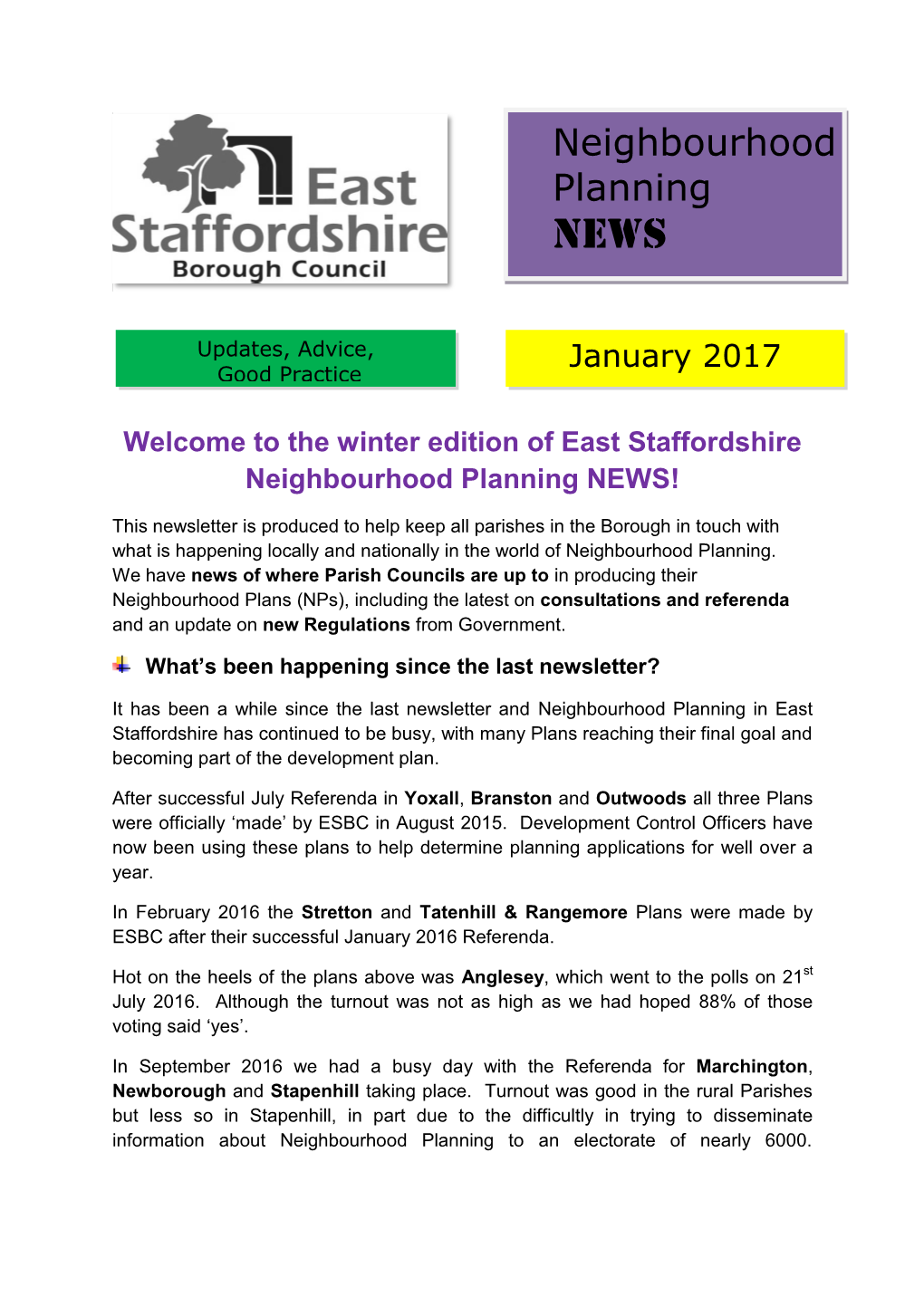 Neighbourhood Planning NEWS