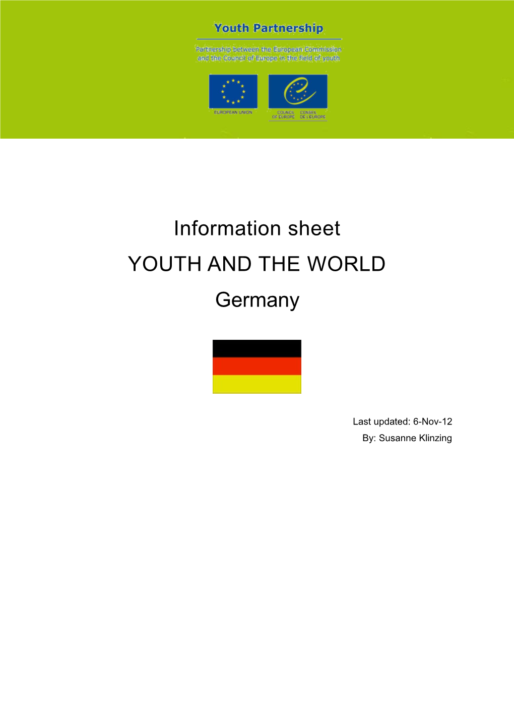 YOUTH and the WORLD Germany