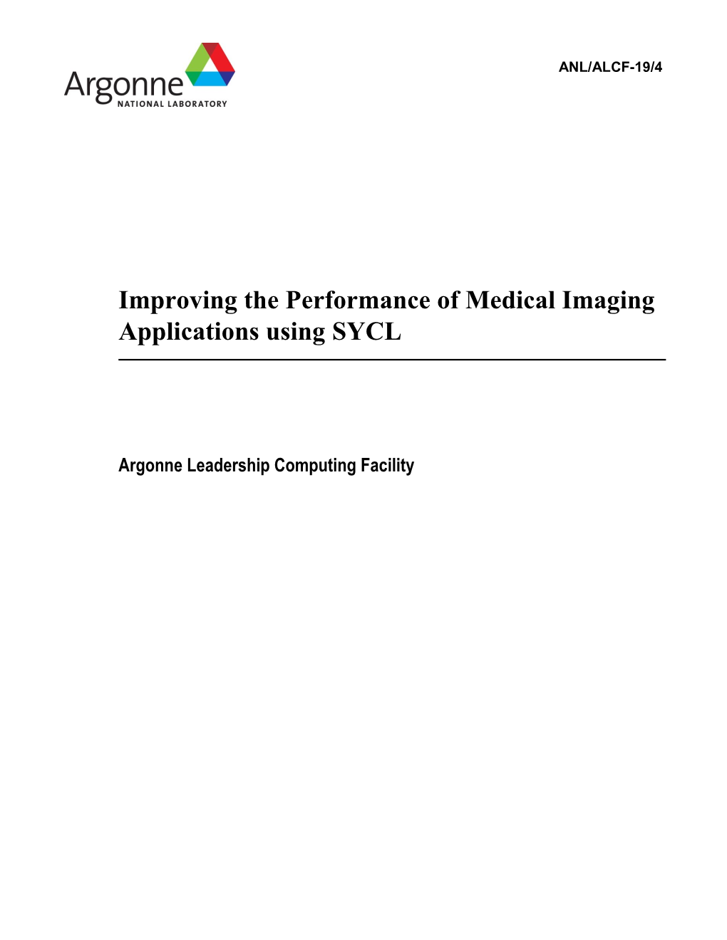 Improving the Performance of Medical Imaging Applications Using SYCL