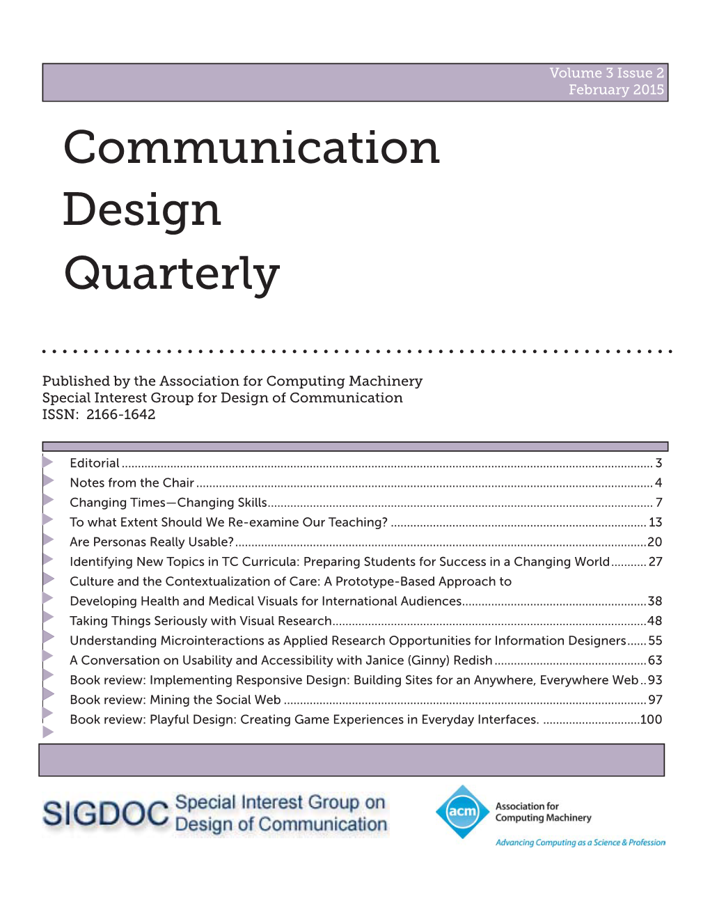 Communication Design Quarterly