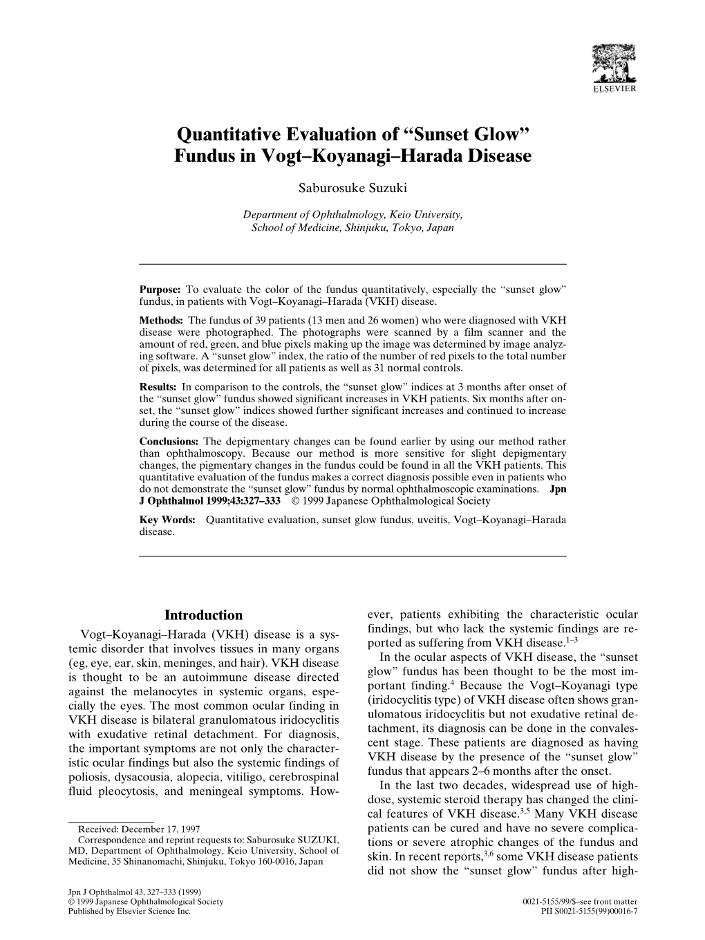 “Sunset Glow” Fundus in Vogt–Koyanagi–Harada Disease