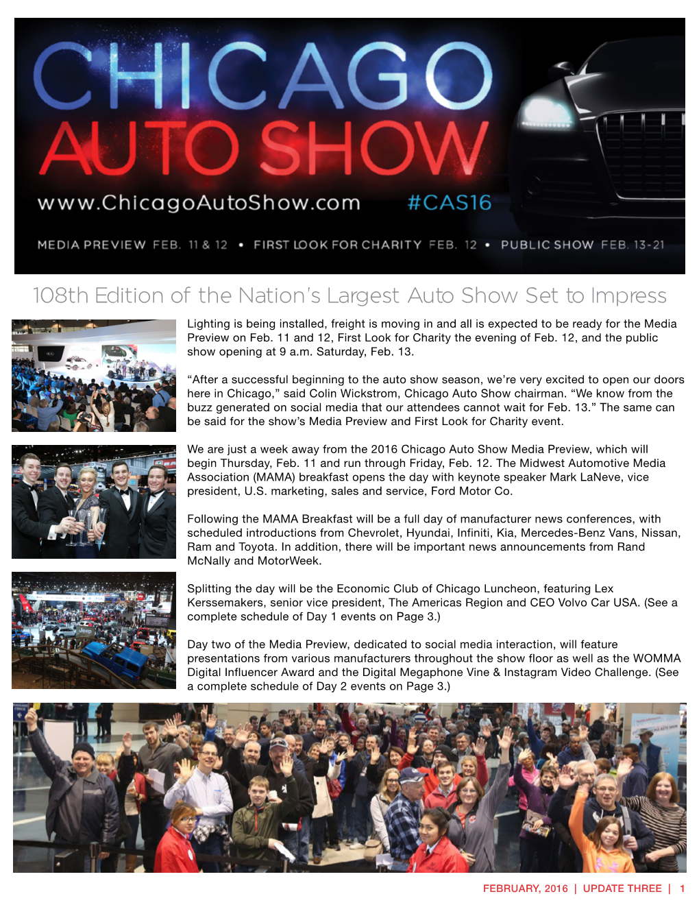 108Th Edition of the Nation''s Largest Auto Show