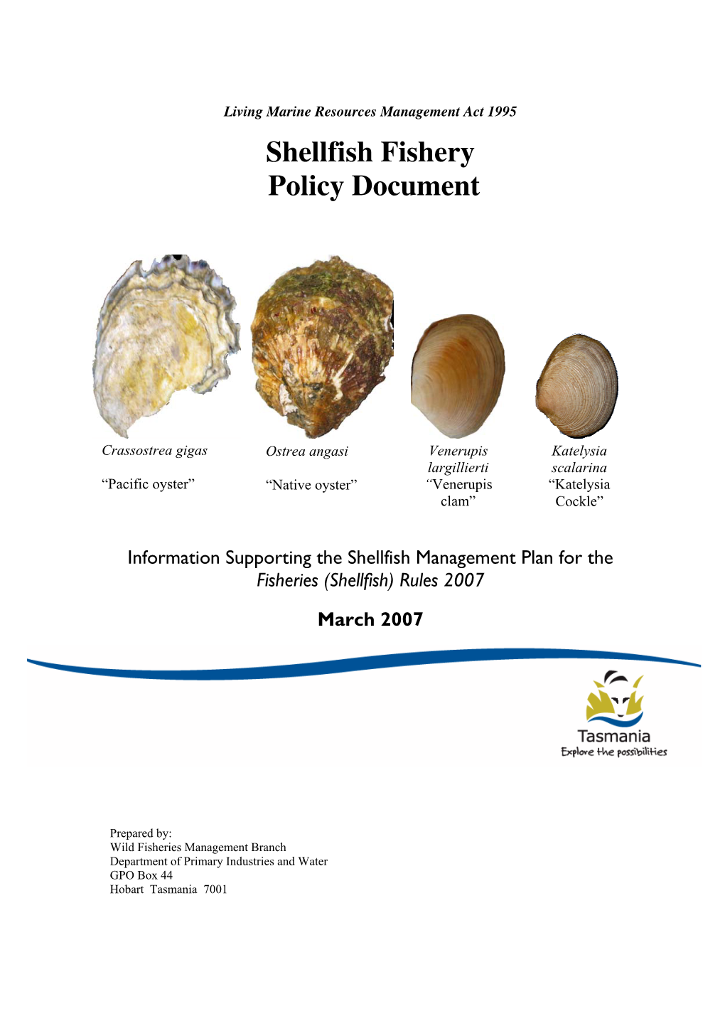 Shellfish Fishery Policy Document