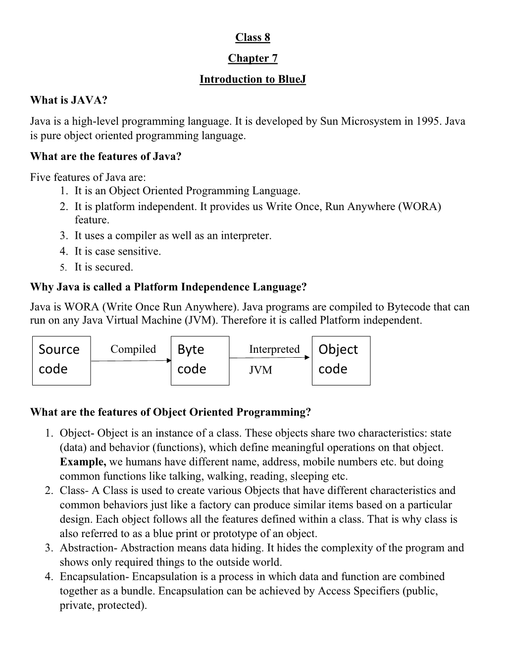 Source Code Byte Code Object Code