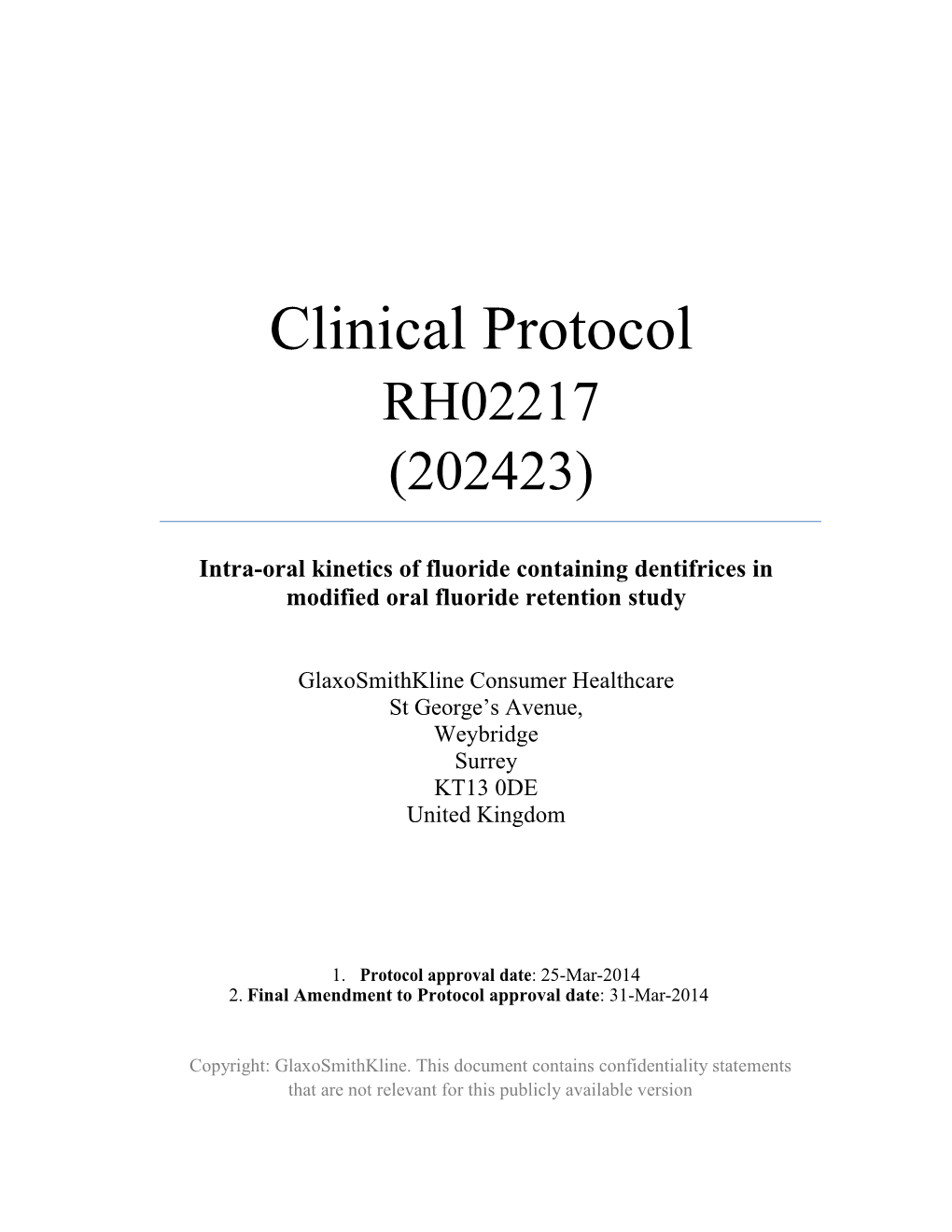 Clinical Protocol RH02217 (202423)