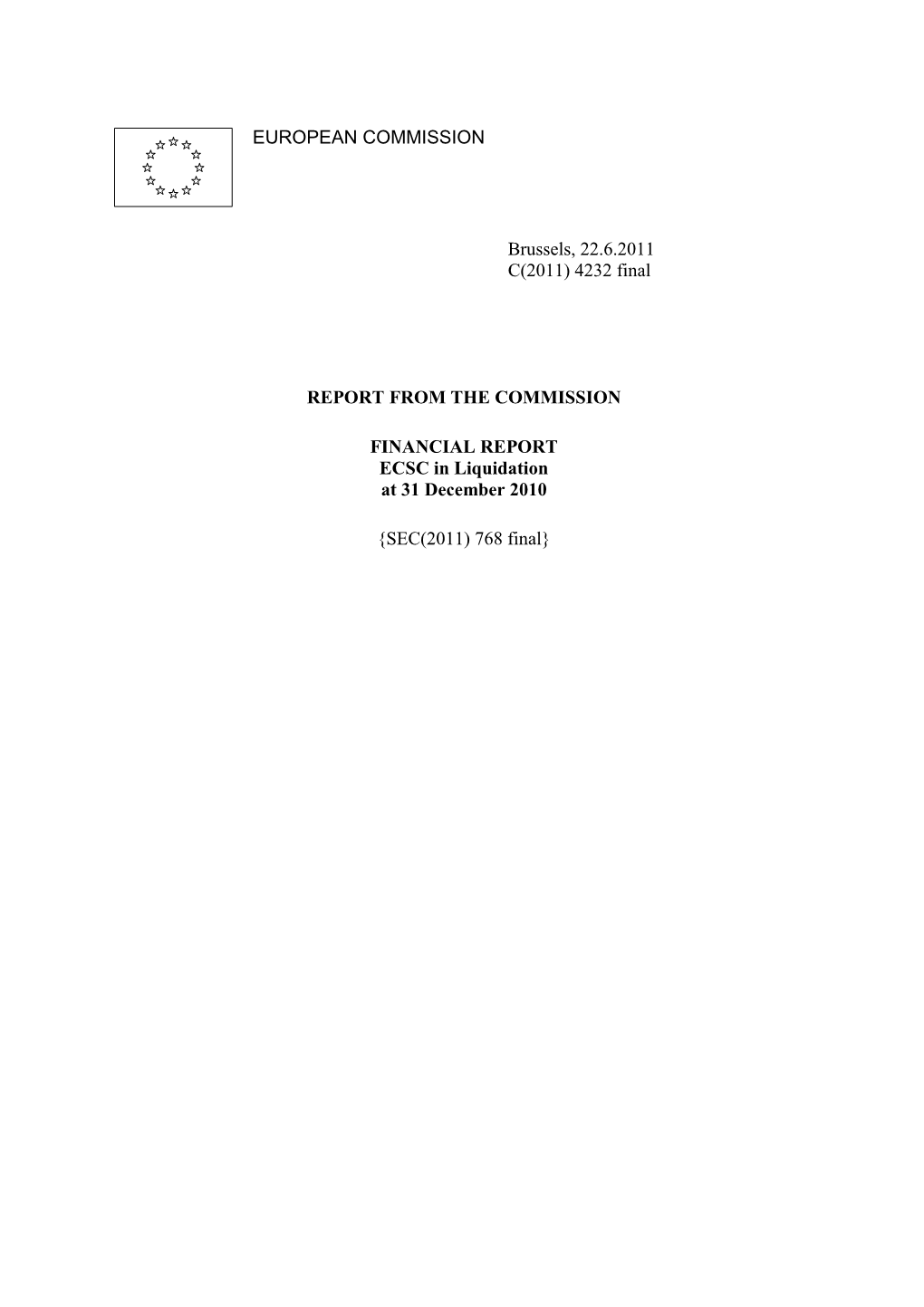 4232 Final REPORT from the COMMISSION FINANCIAL