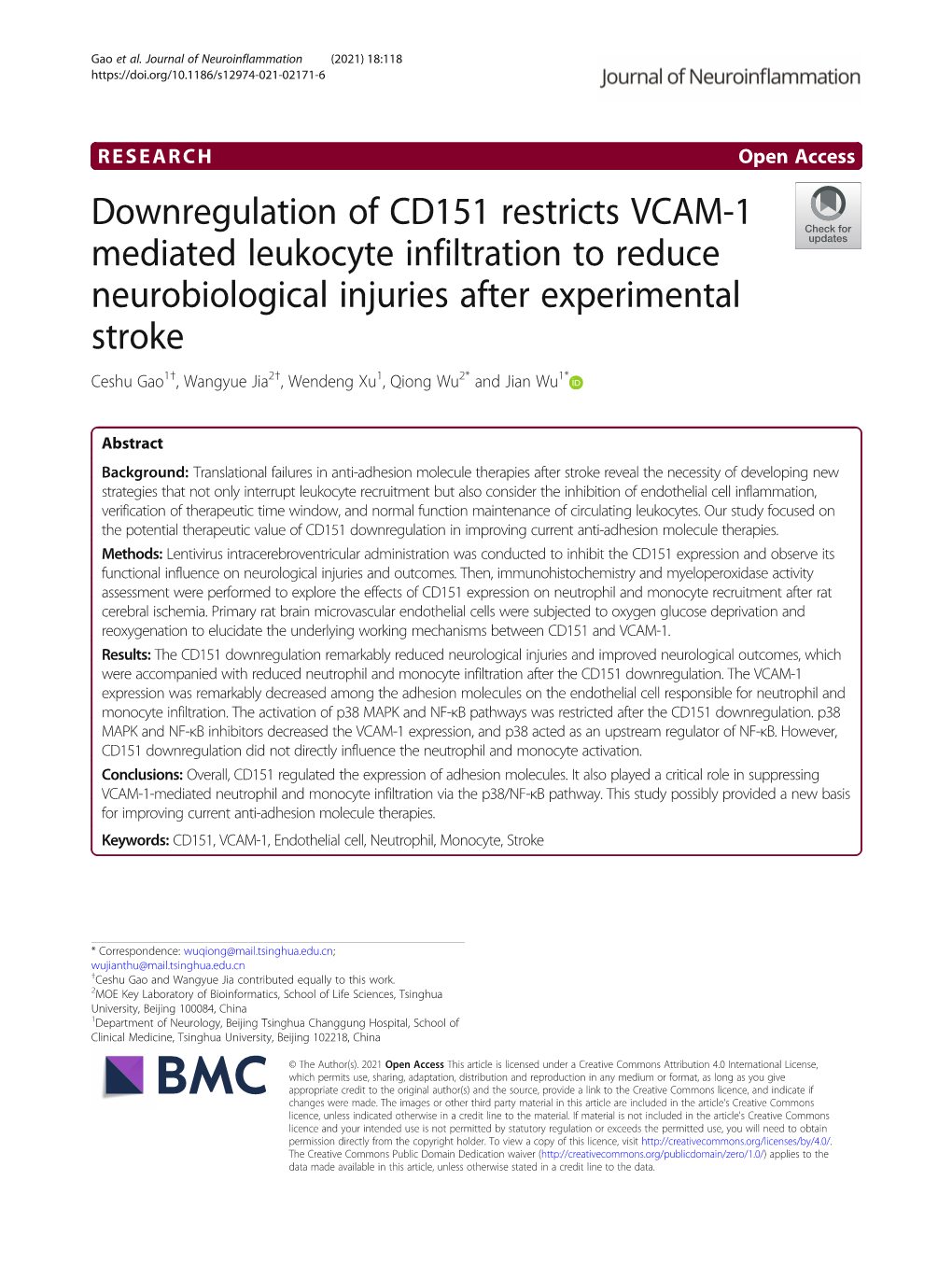 Downregulation of CD151 Restricts VCAM-1 Mediated Leukocyte