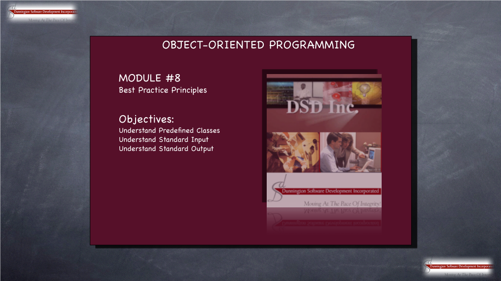 Object-Oriented Programming