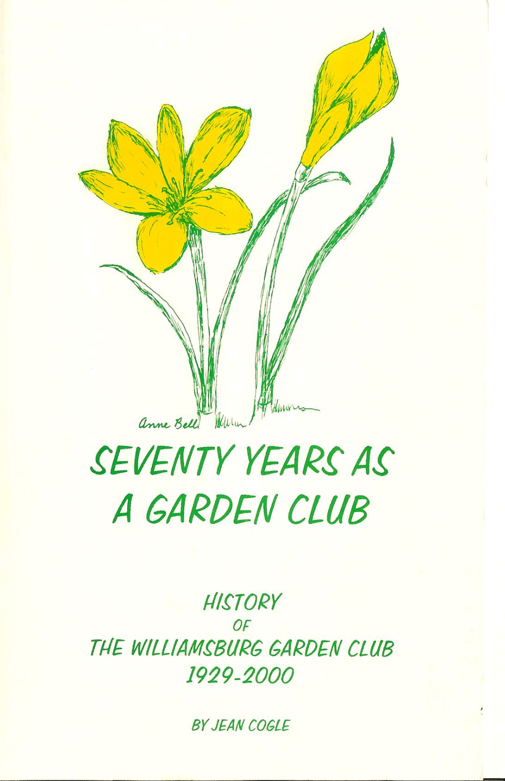 Williamsburg Garden Club History