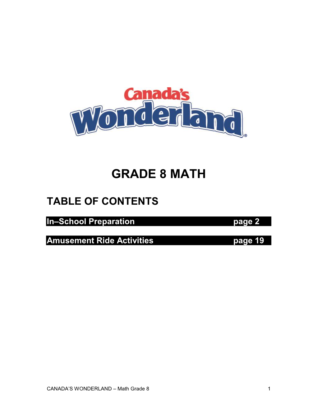 Grade 8 Math