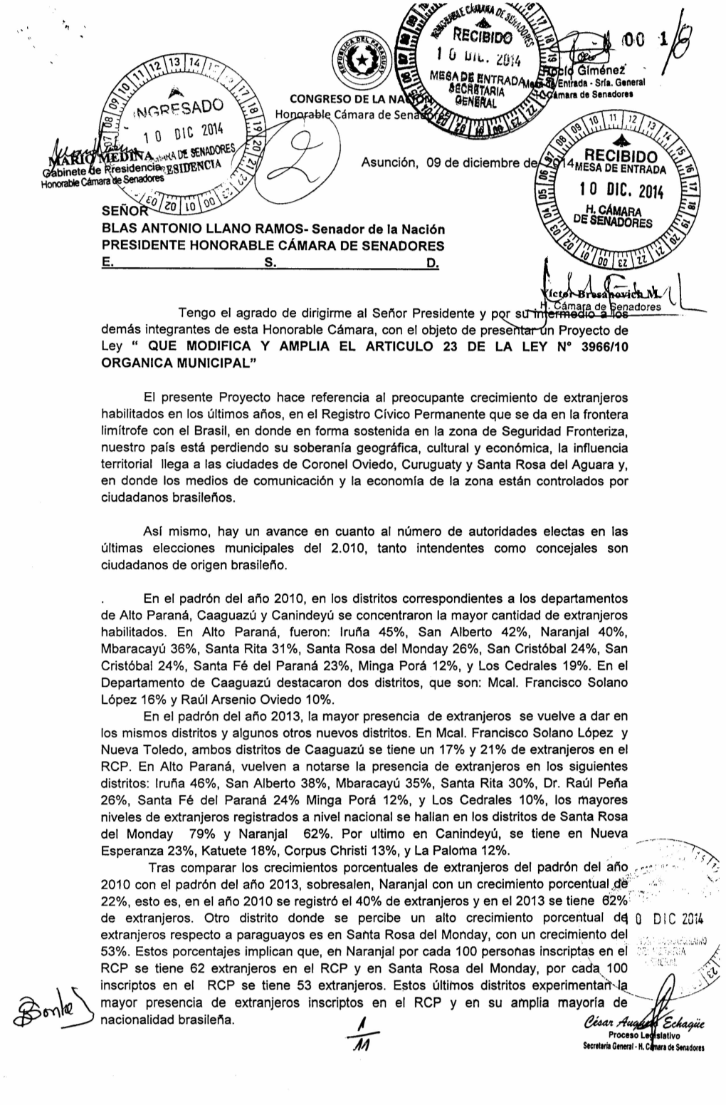 Orgánica Municipal, Que Queda Redactado Como Sigue