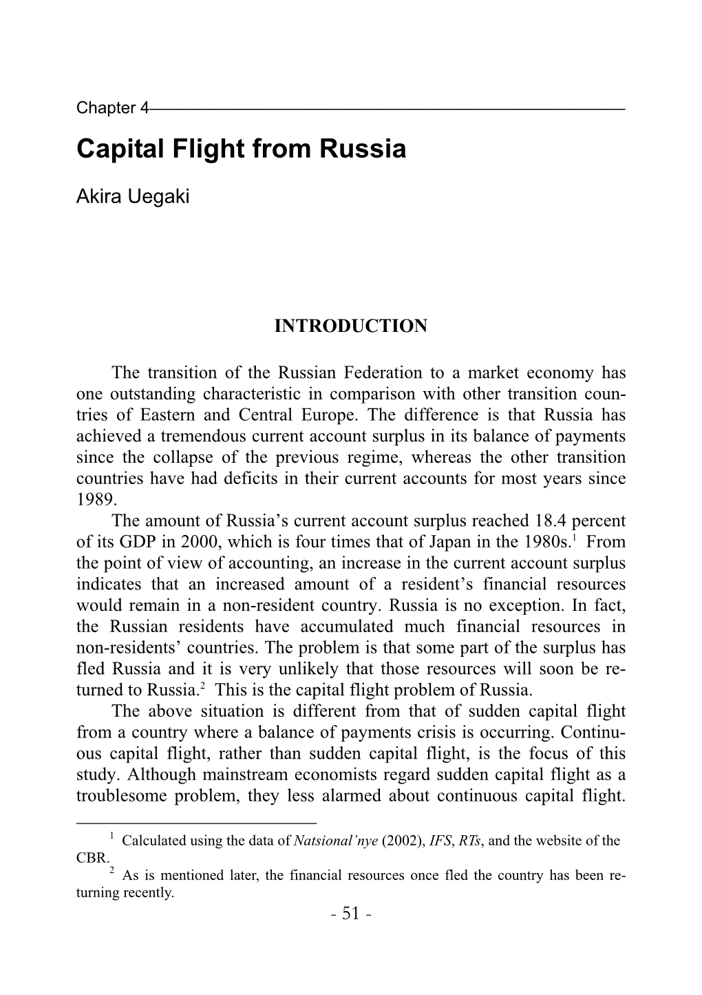 Capital Flight from Russia