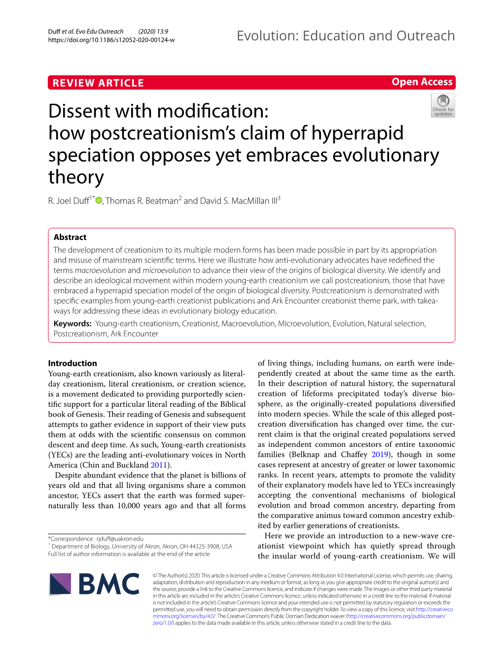 How Postcreationism's Claim of Hyperrapid Speciation Opposes Yet