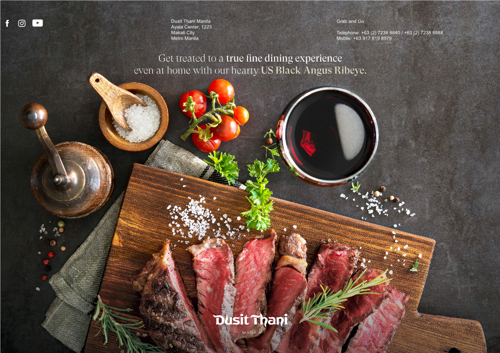 Get Treated to a True Fine Dining Experience Even at Home with Our Hearty US Black Angus Ribeye