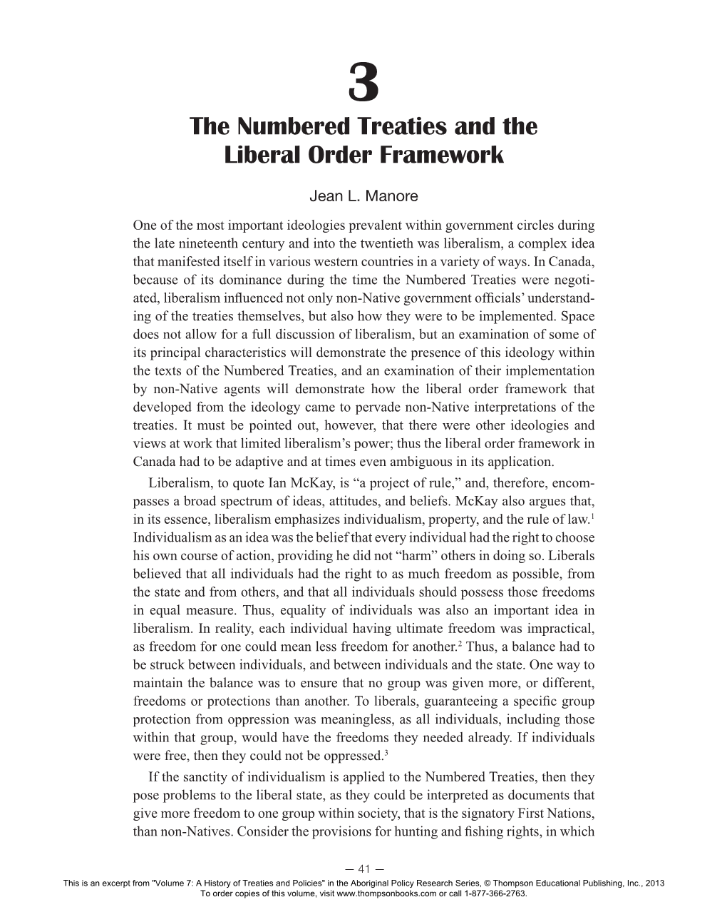 3. the Numbered Treaties and the Liberal Order Framework