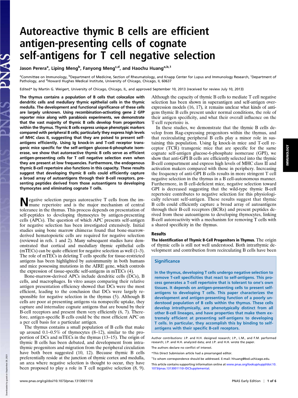 Autoreactive Thymic B Cells Are Efficient Antigen-Presenting Cells Of