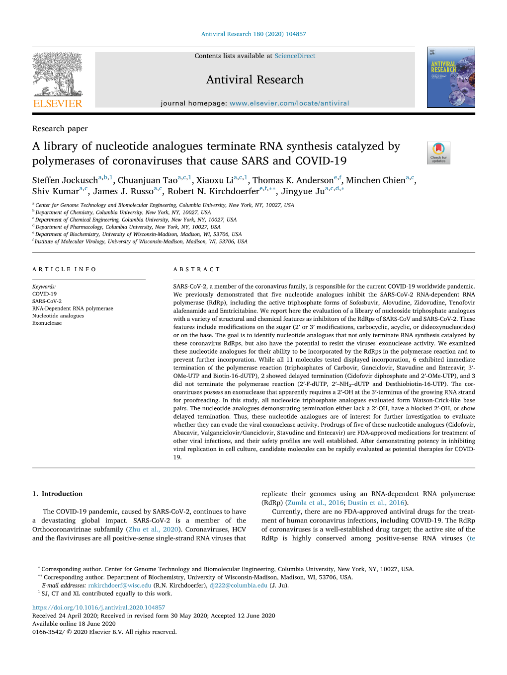 Ref Nuc 4 Library of Nucleotide Analogues Against