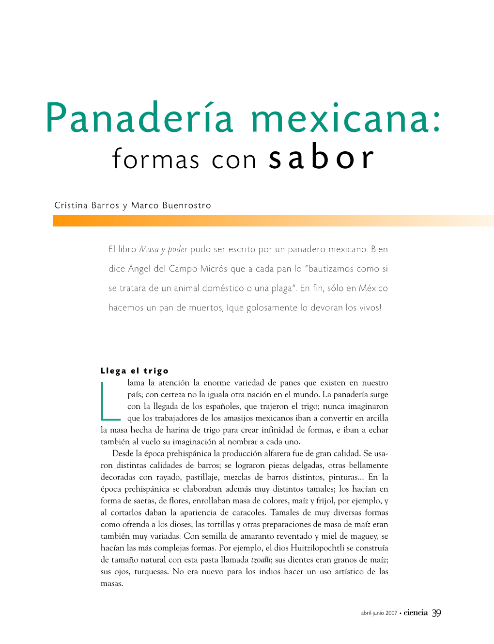 Panadería Mexicana: Formas Con Sabor