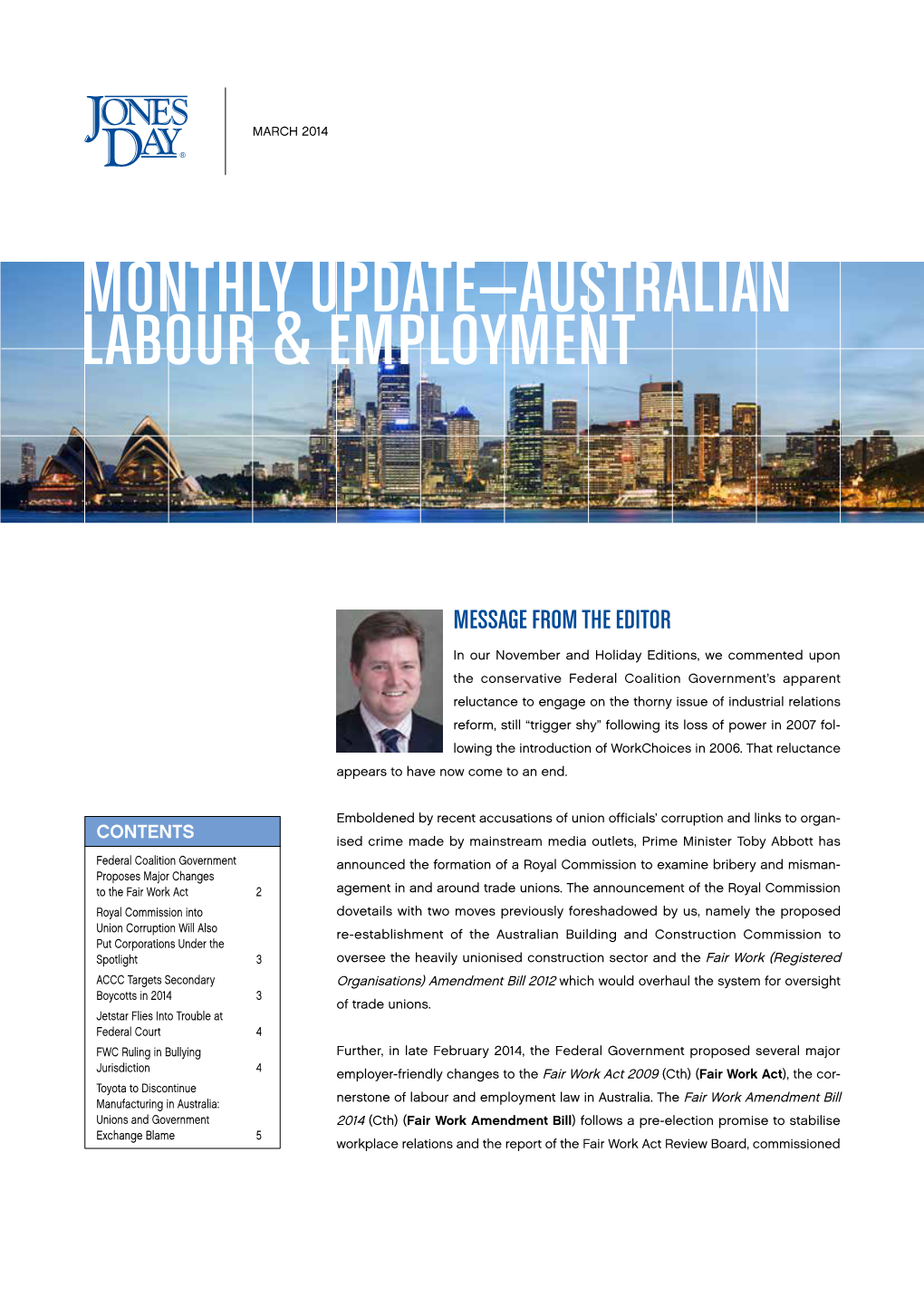 Monthly Update—Australian Labour & Employment