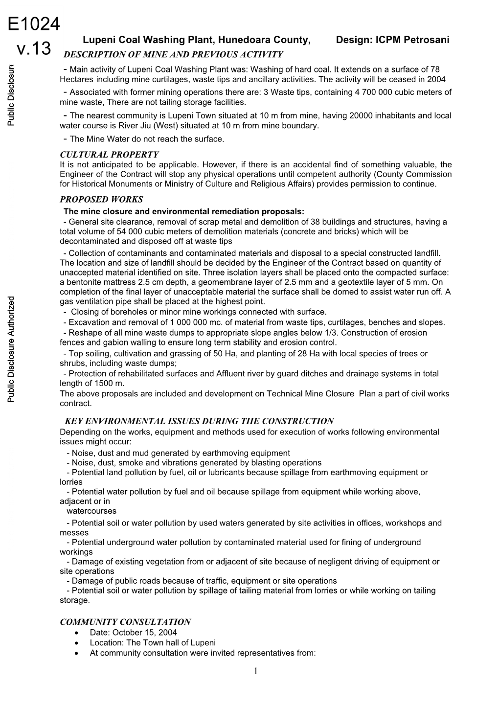 World Bank Document