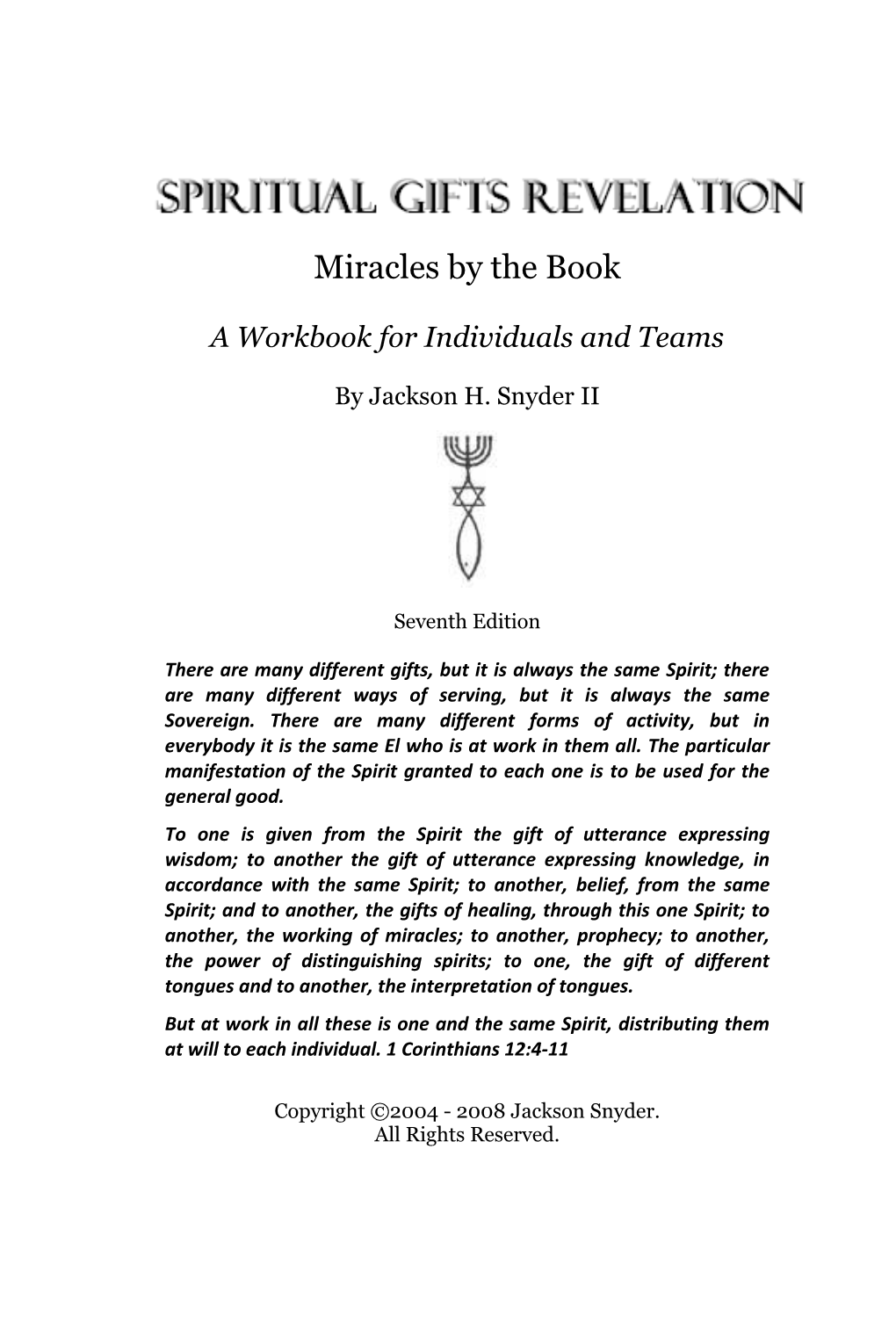 Miracles by the Book