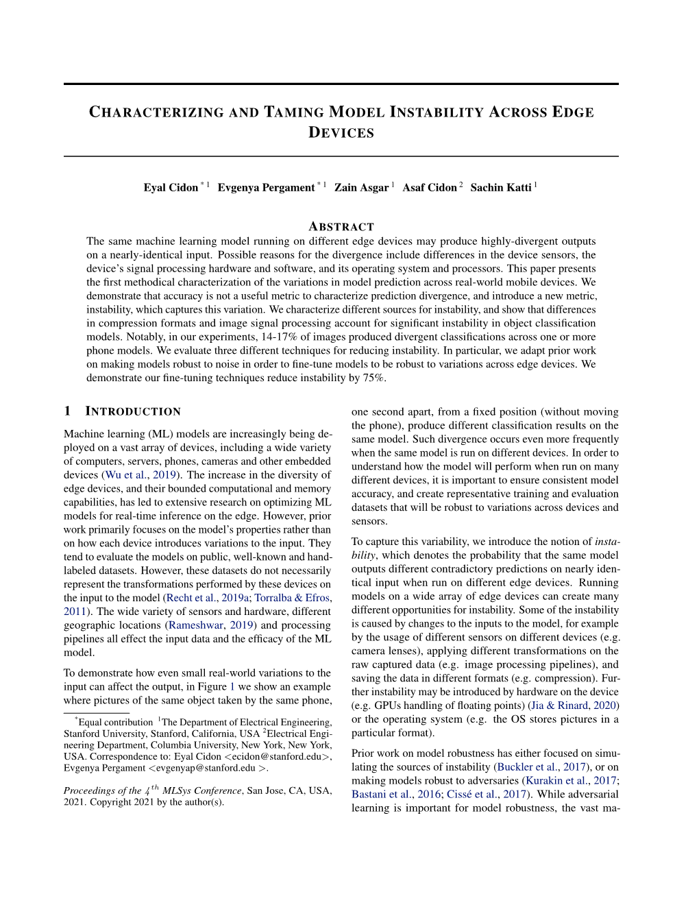 Characterizing and Taming Model Instability Across Edge Devices