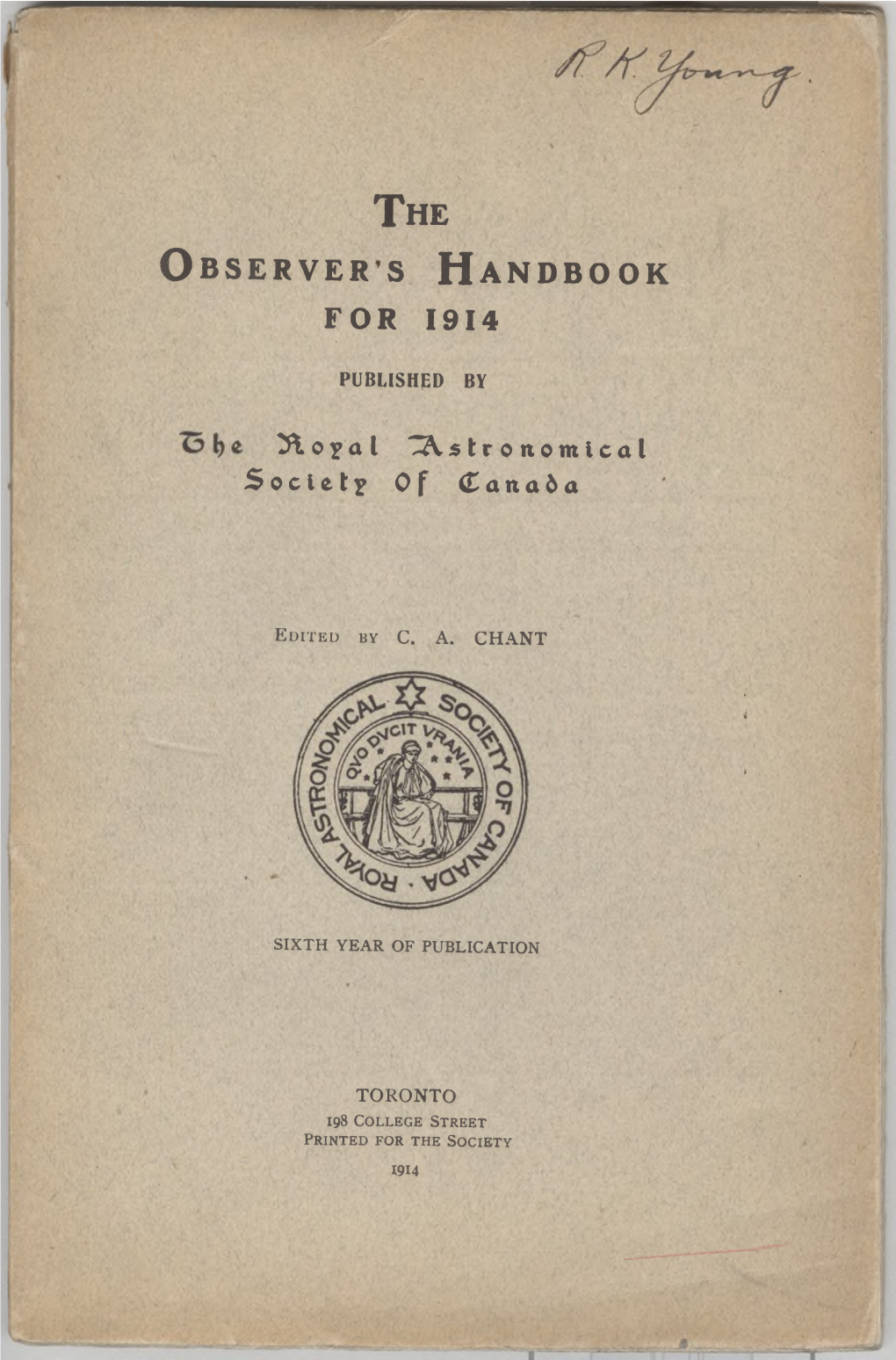 The Observer's Handbook for 1914