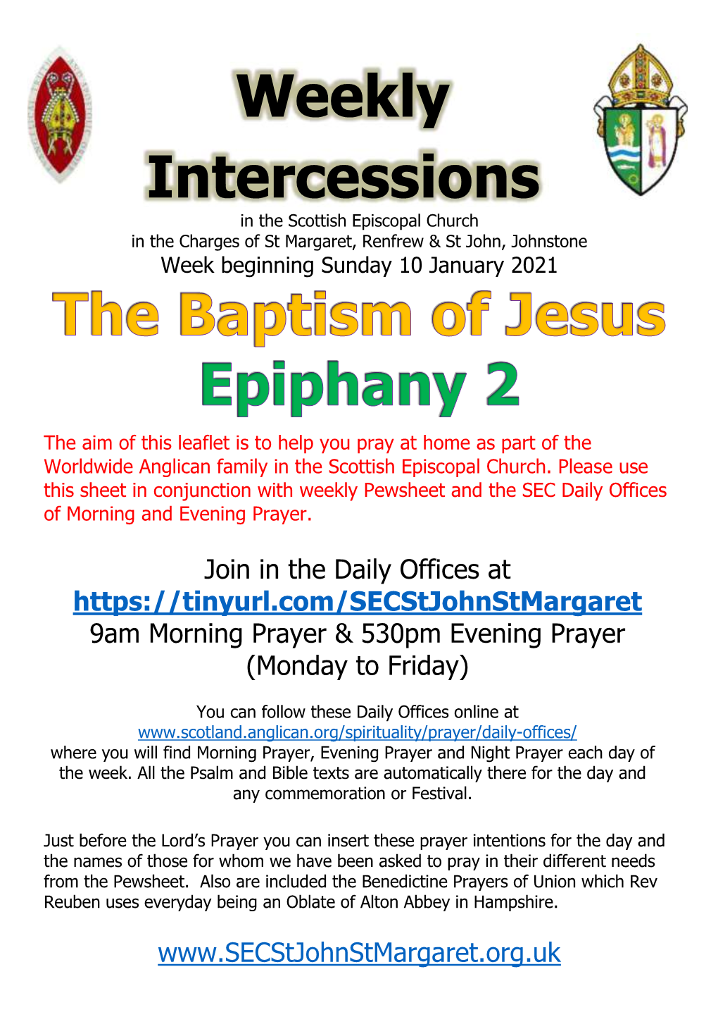 Weekly Intercessions