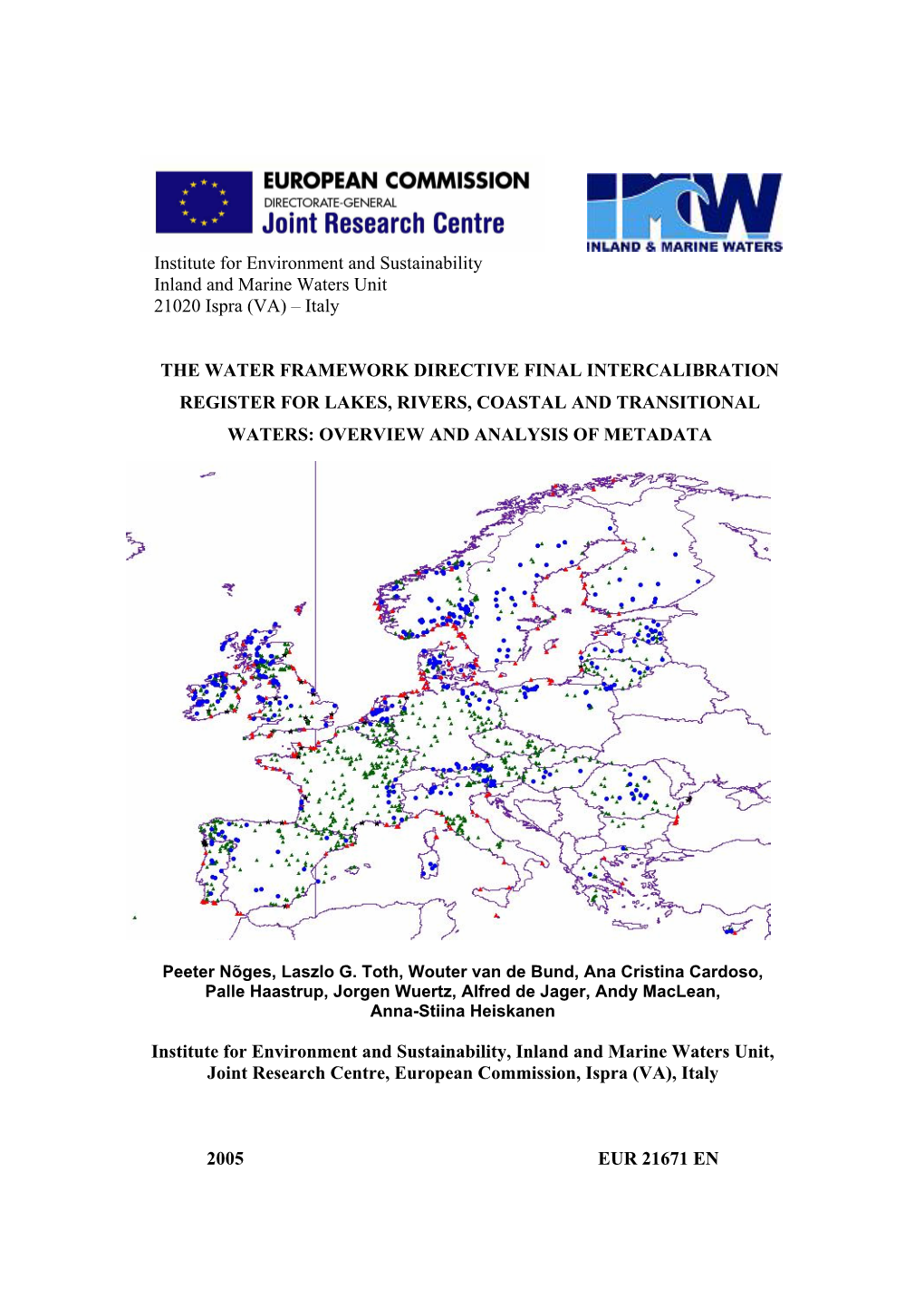 (VA) – Italy the WATER FRAMEWORK DIRECT