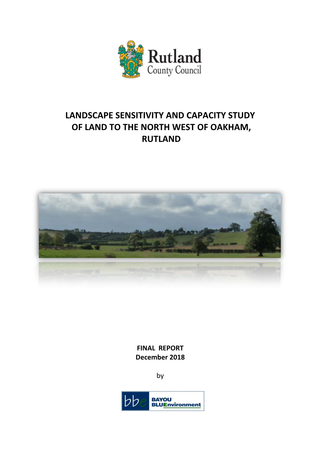 Landscape Sensitivity & Capacity Study of Land North West of Oakham