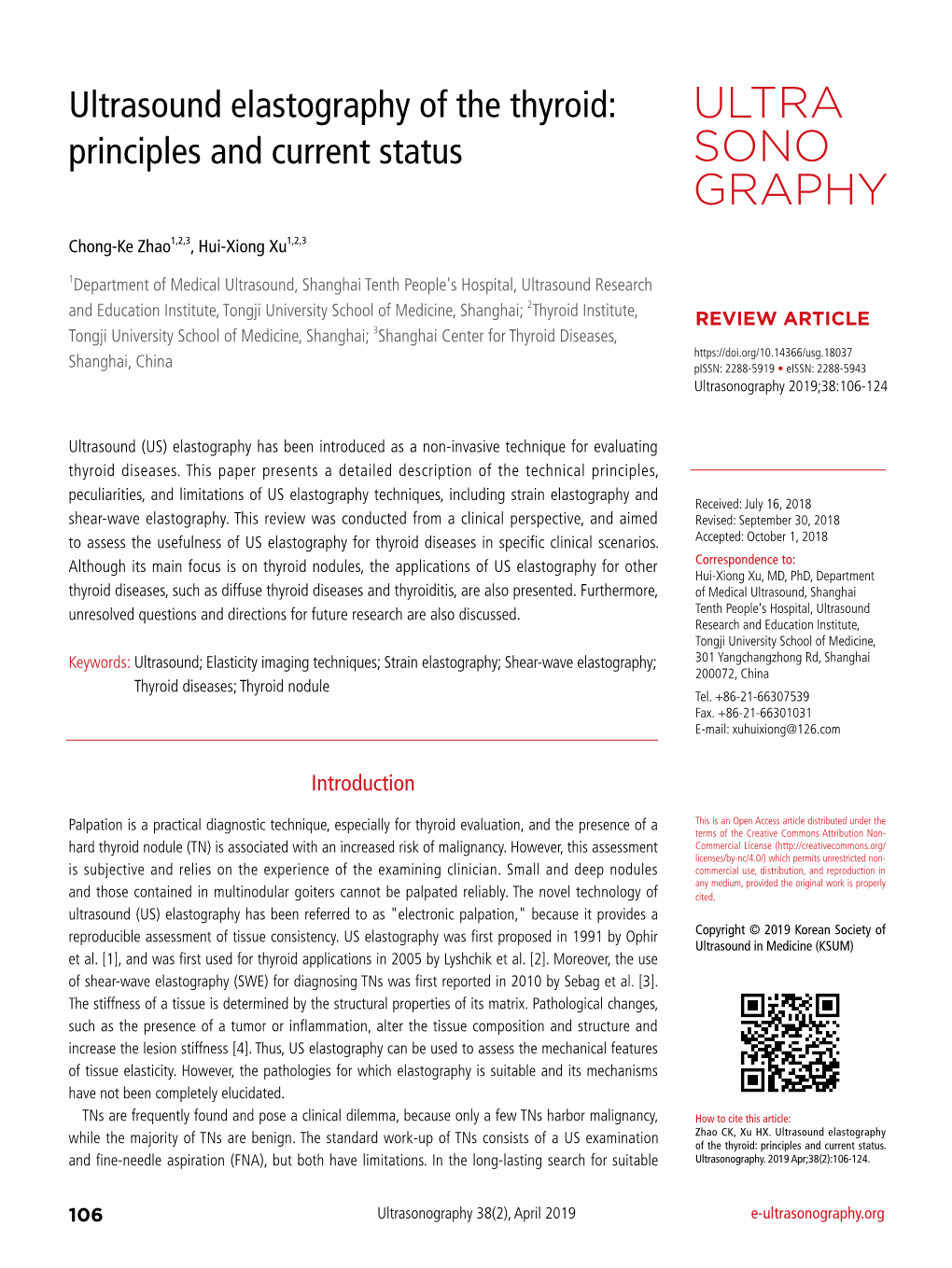 Ultrasound Elastography of the Thyroid: Principles and Current Status