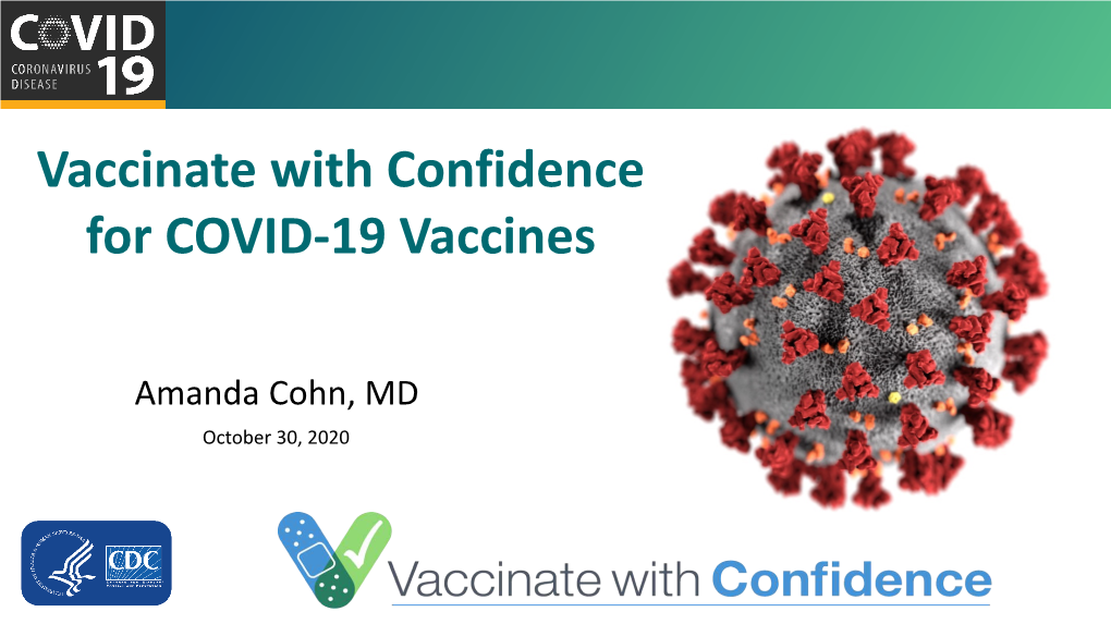 ACIP-Vaccinate with Confidence for COVID-19 Vaccine-October 30, 2020