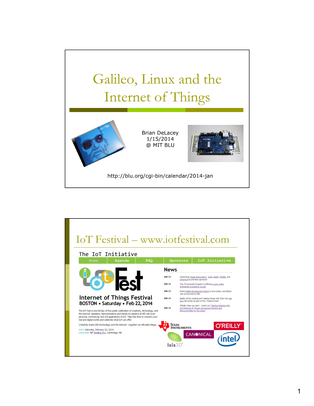 Galileo, Linux and the Internet of Things