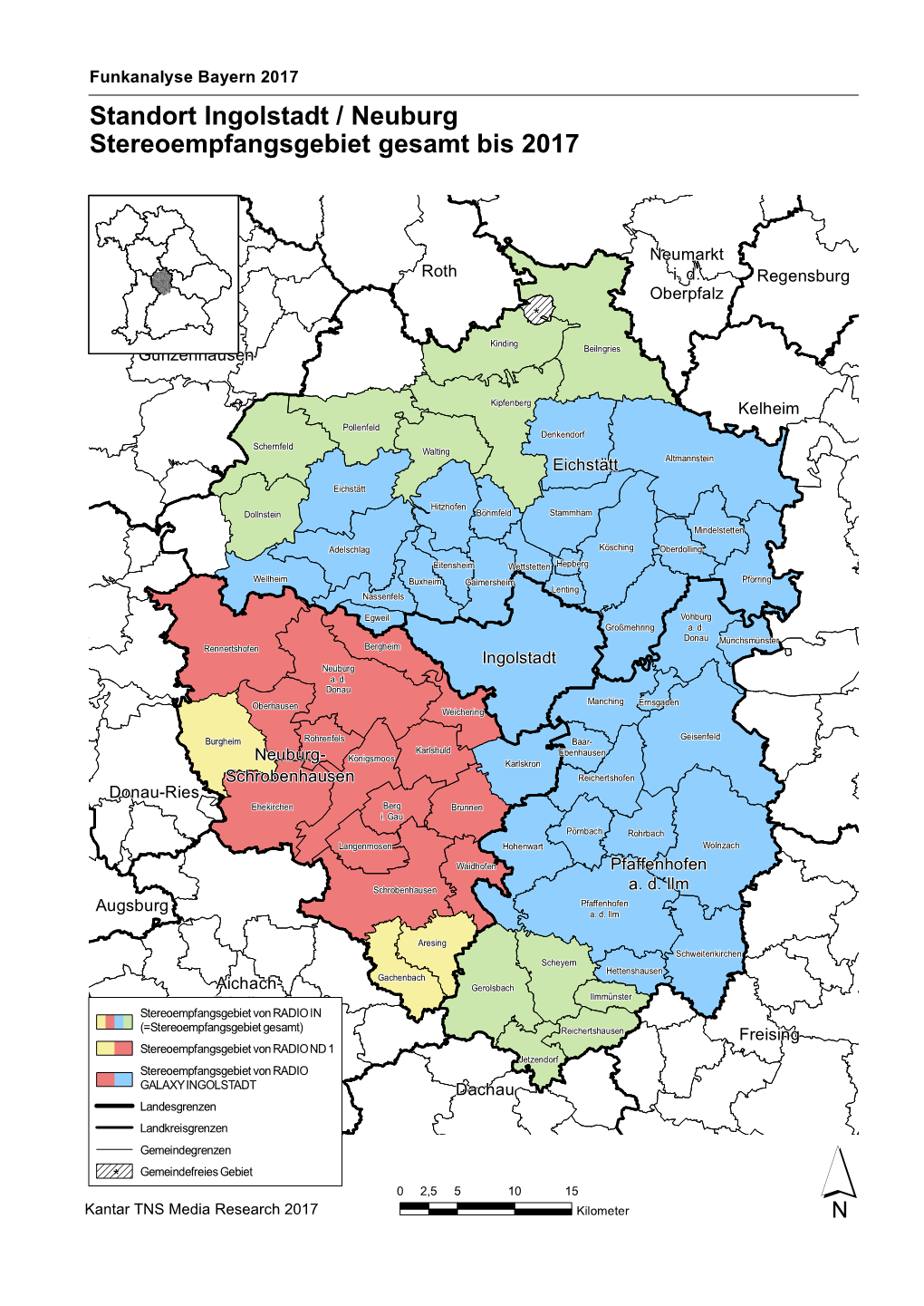 Standort Ingolstadt / Neuburg Stereoempfangsgebiet Gesamt Bis 2017