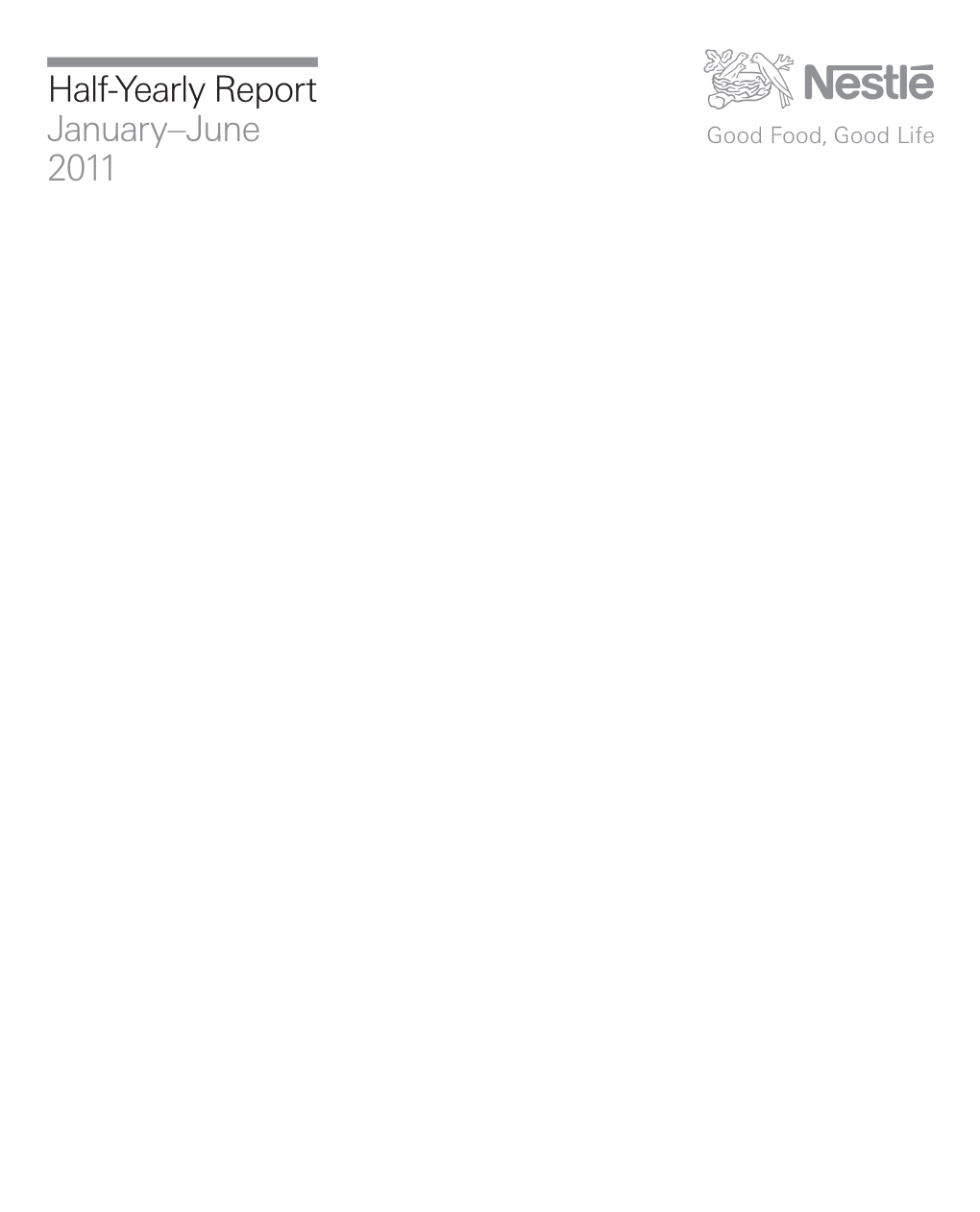 Half-Yearly Report January–June 2011 Shareholder Information