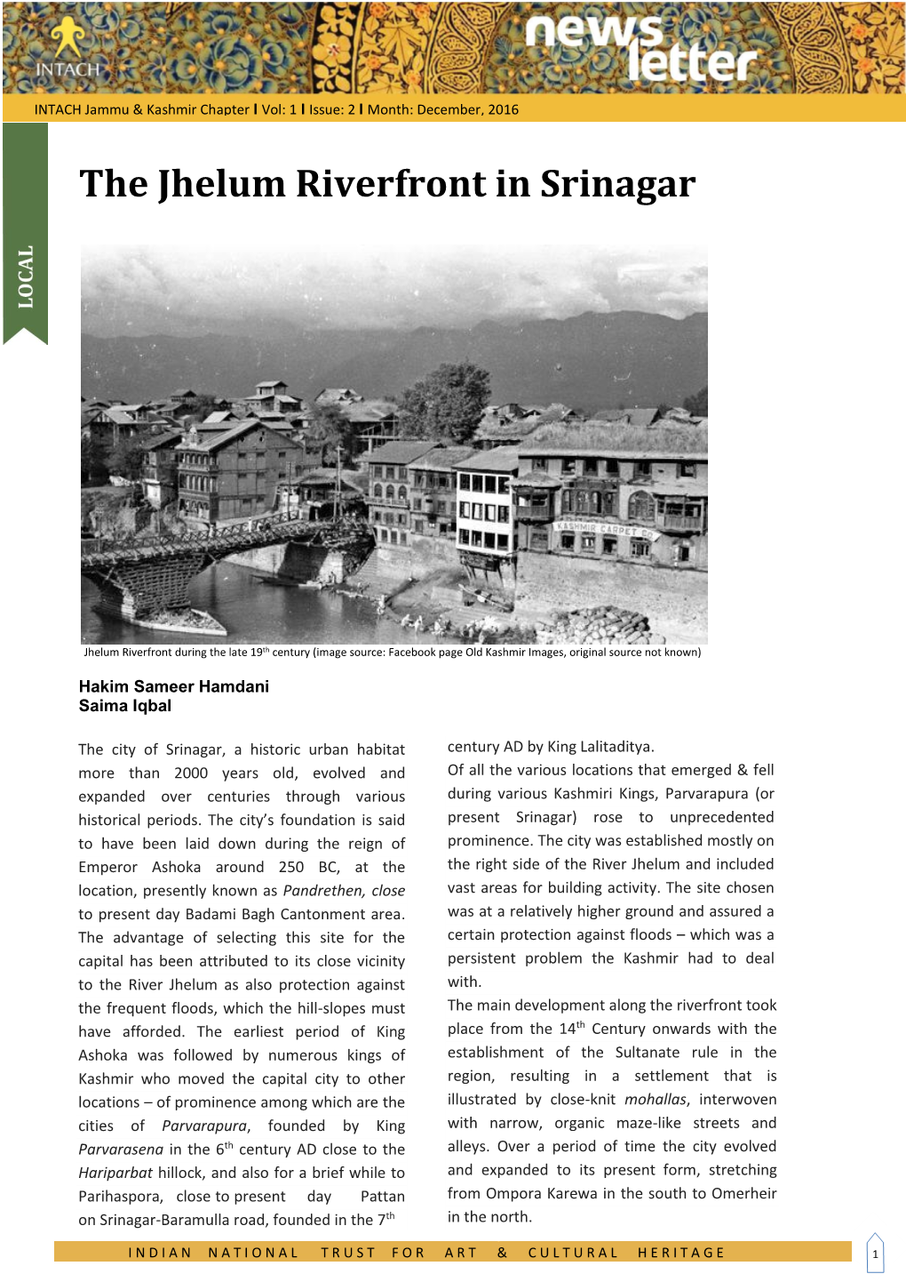 The Jhelum Riverfront in Srinagar