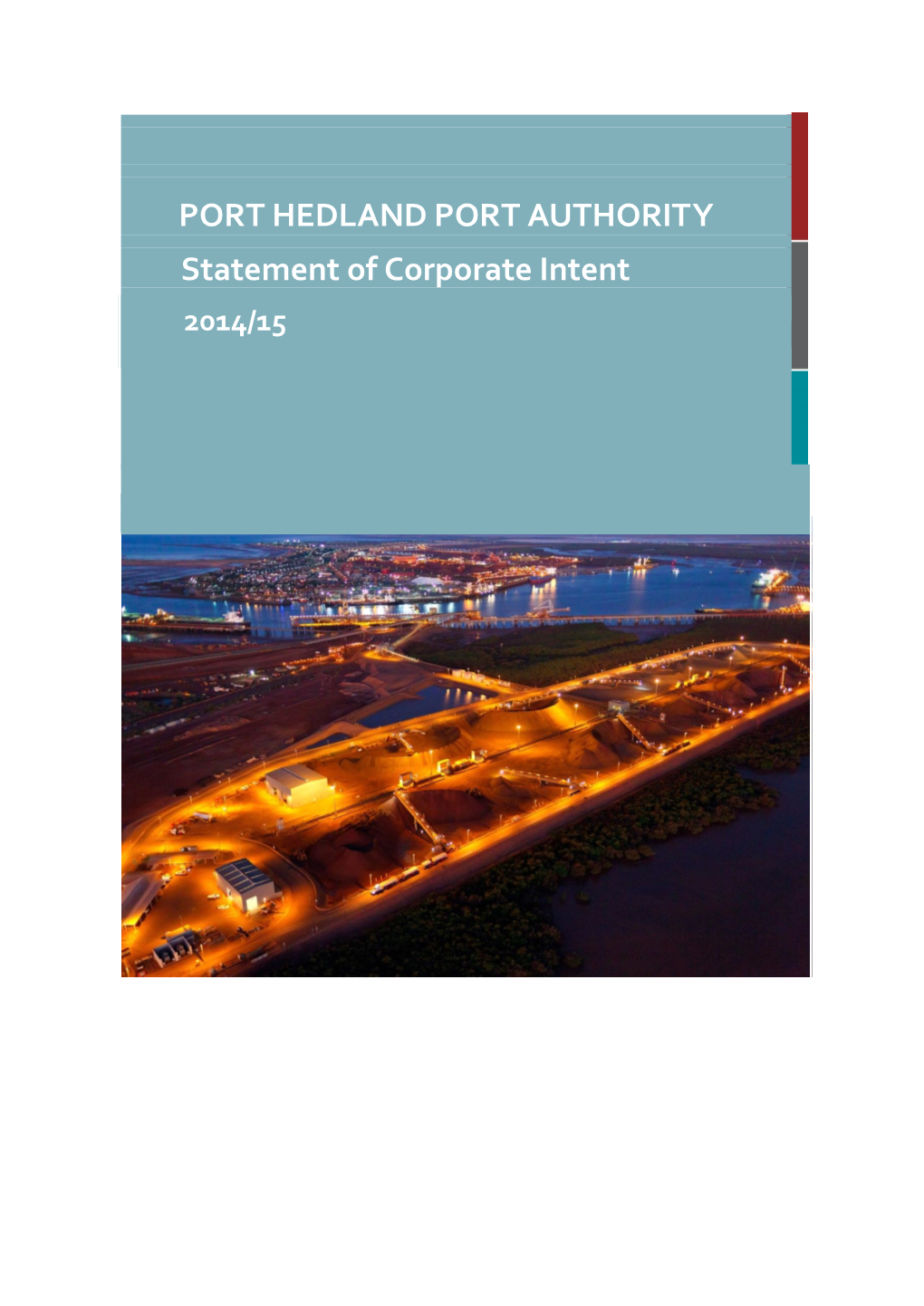 PORT HEDLAND PORT AUTHORITY Statement of Corporate Intent
